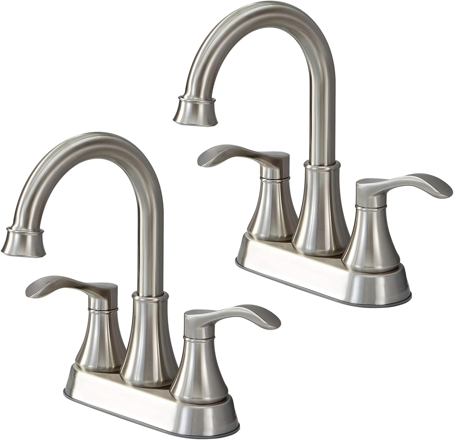 Brushed Nickel Bathroom Sink Faucets with 360 Swivel Spout