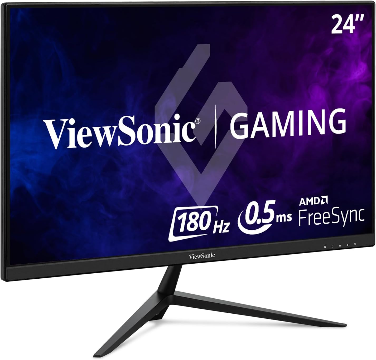 Immerse in Blur-Free Gaming: ViewSonic 24 180Hz FreeSync Monitor