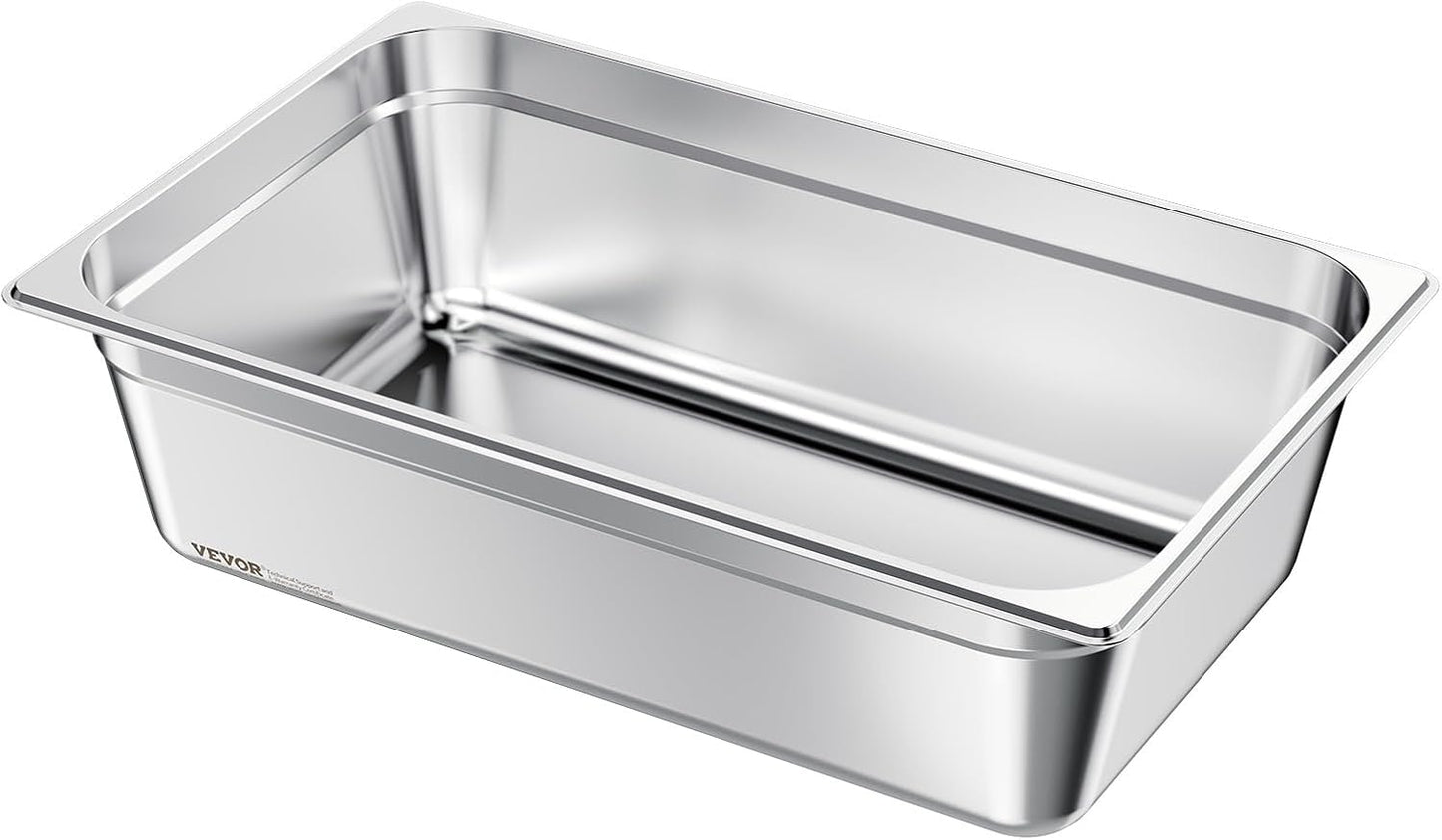 VEVOR Stainless Steel Steam Hotel Pan for Catering and Storage