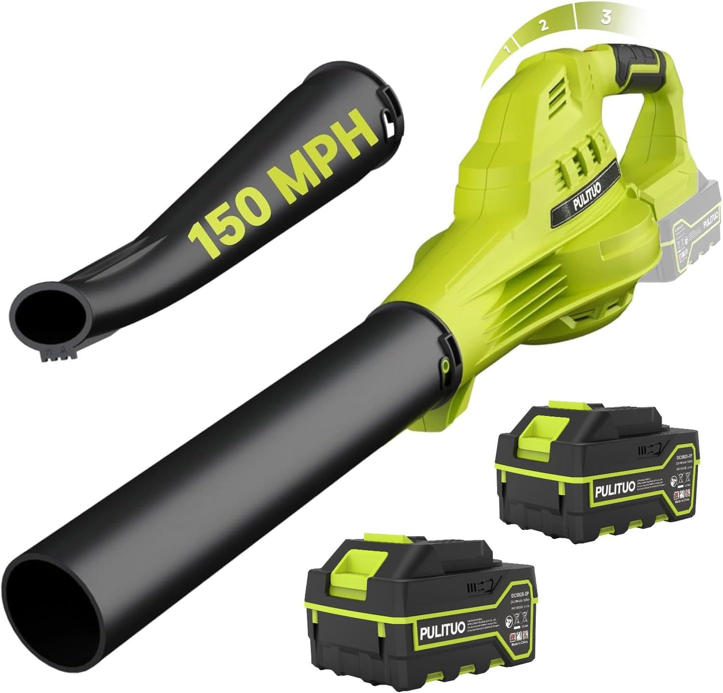 Powerful Cordless Leaf Blower with 2X 4.0Ah Batteries and Charger