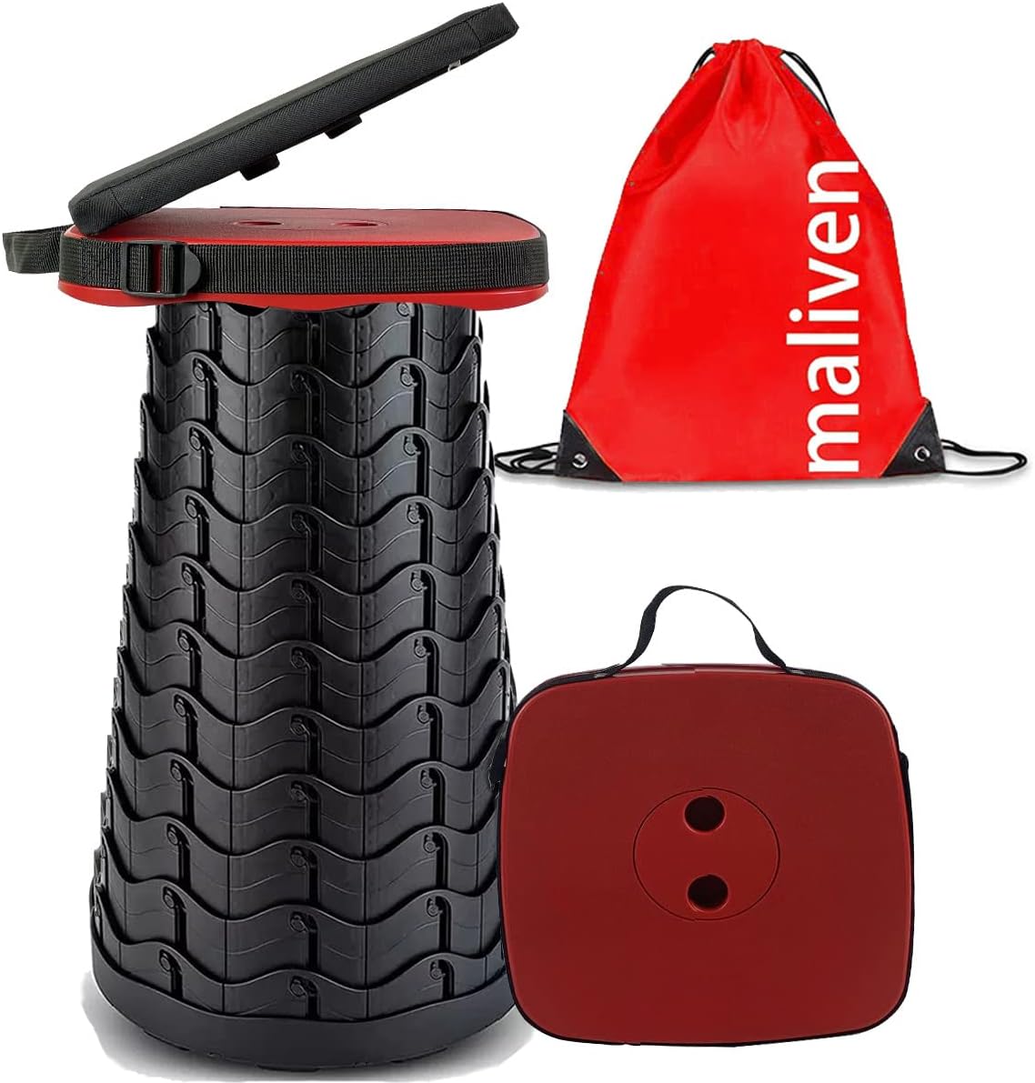 Collapsible Camping Stool with Cushion for Outdoor Comfort