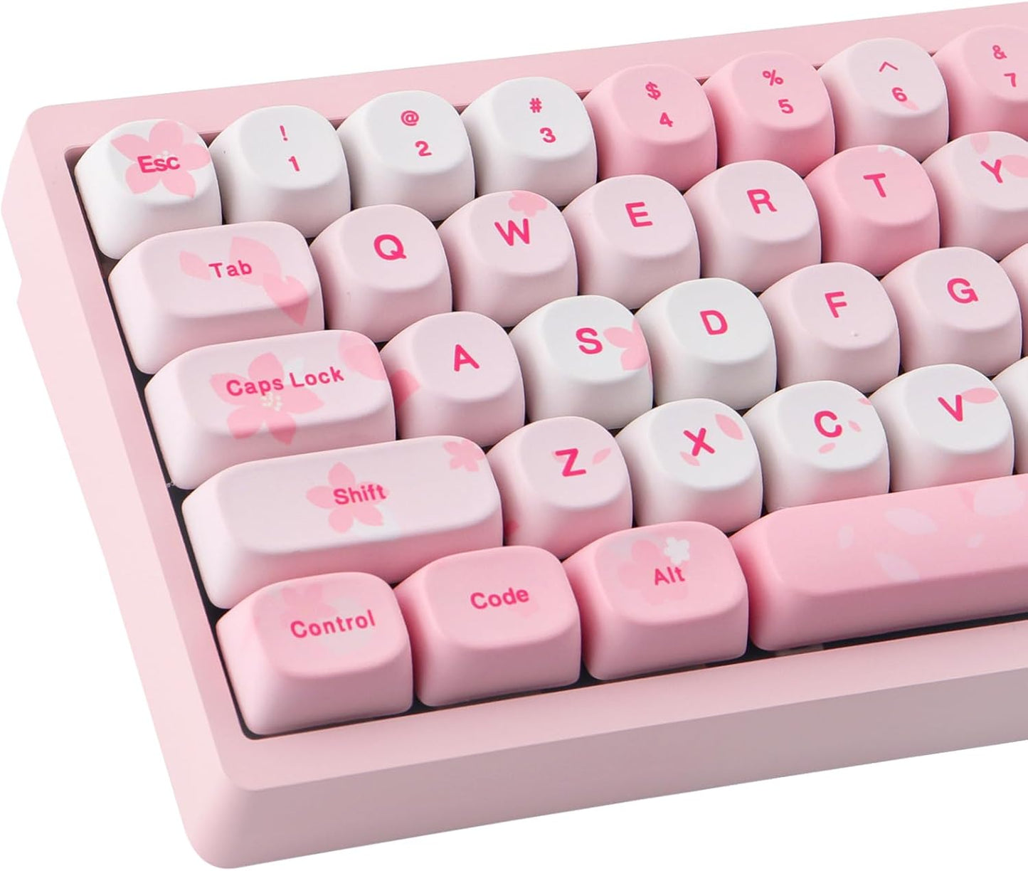Tsungup MOA Keycaps - Cute Sakura Pink PBT Custom Keycap Set