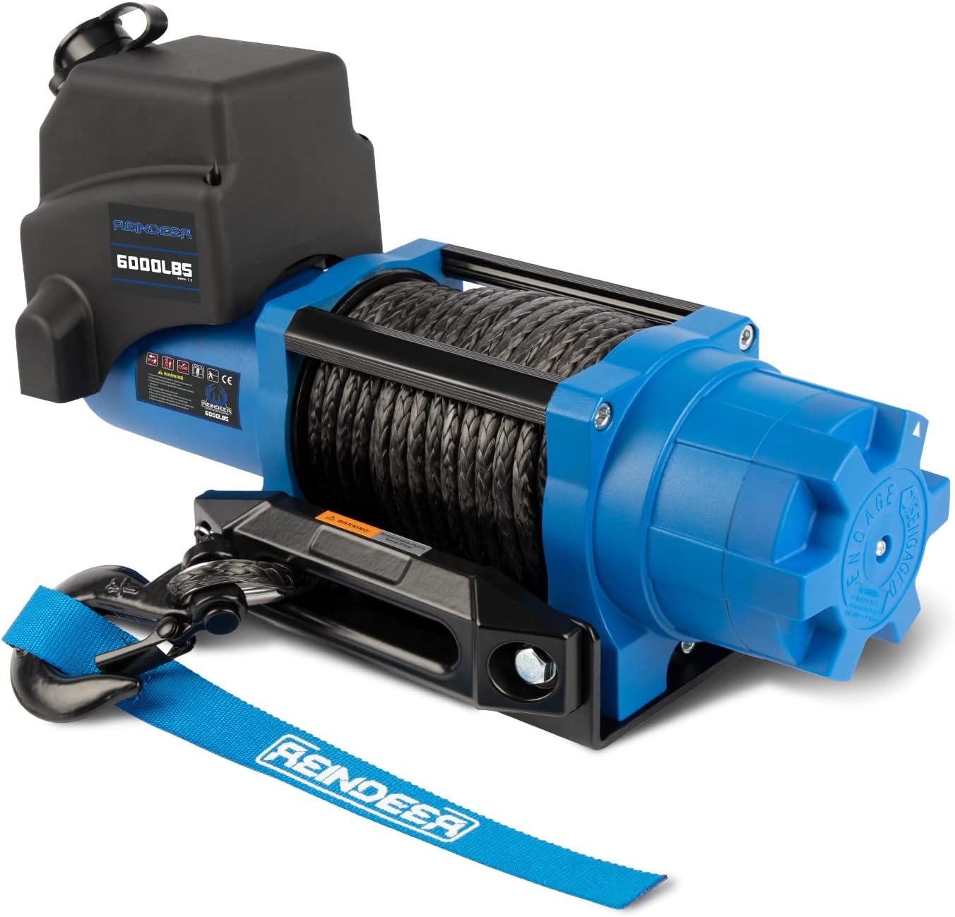 REINDEER 12V Electric Winch Kit with 6000 lb Load Capacity