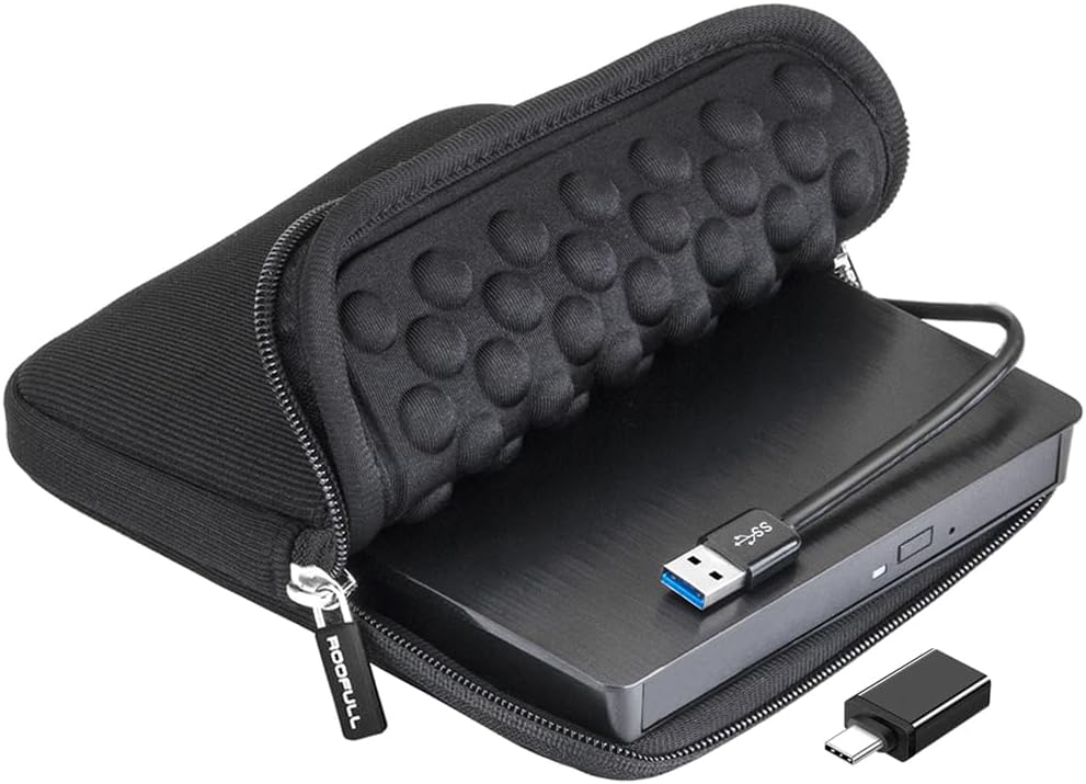 Portable USB CD/DVD Drive for Laptop - ROOFULL