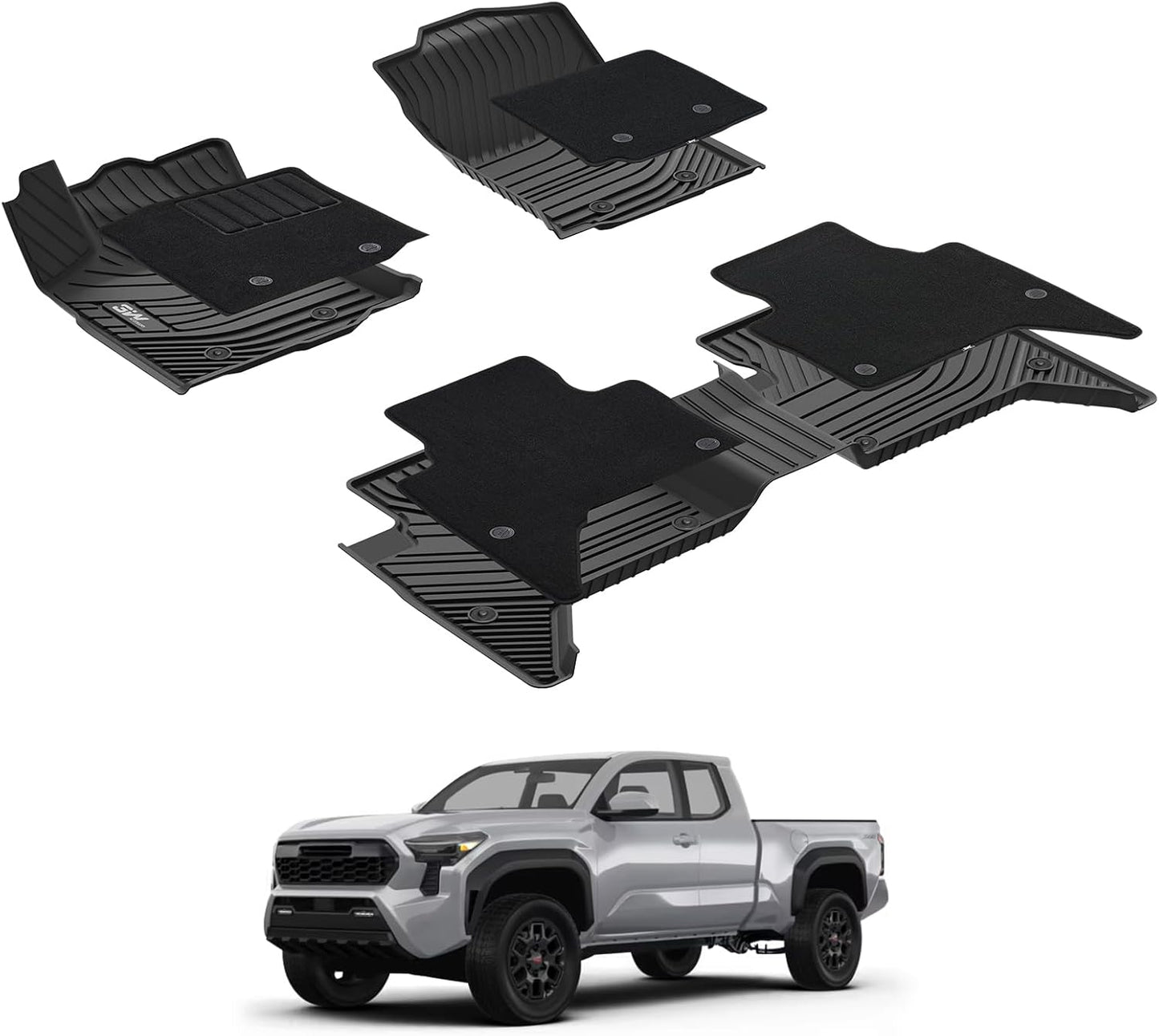 Custom Fit Floor Mats for Toyota Tacoma 2016-2023 Double Cab