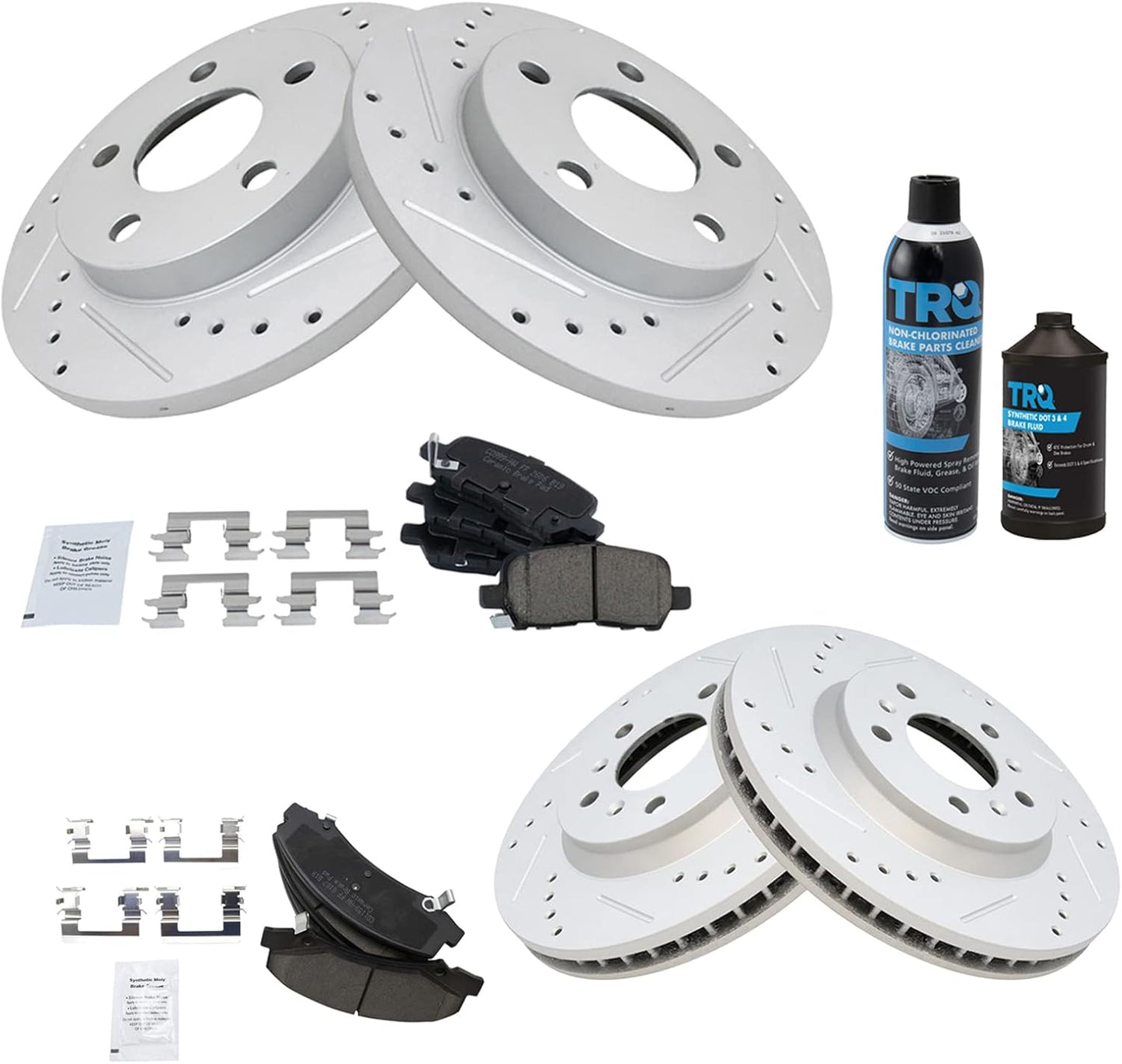 TRQ Performance Brake Pad & Rotor Kit for Chevrolet Impala