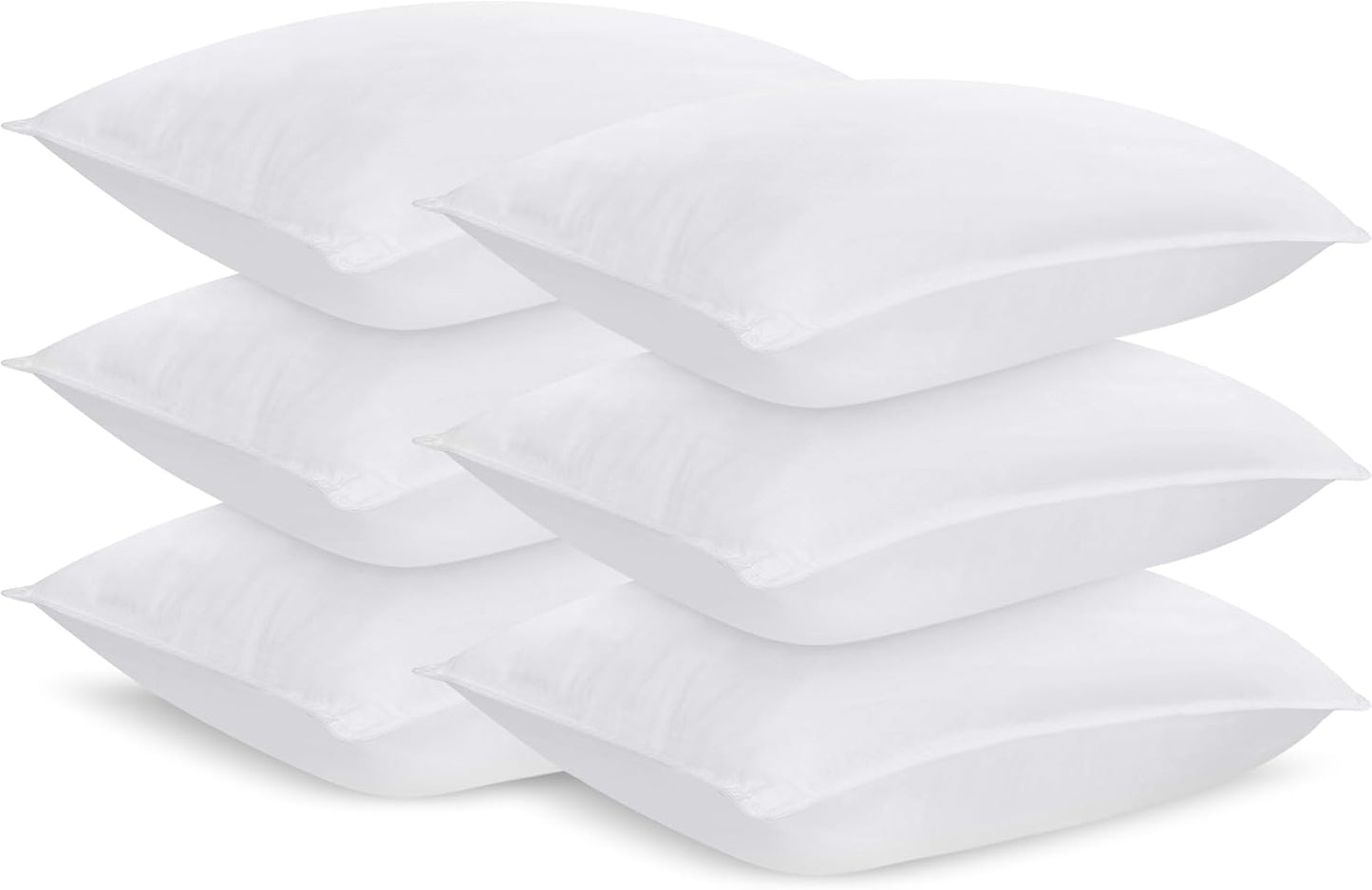 Set of 6 Cooling Hotel Pillows by Utopia Bedding