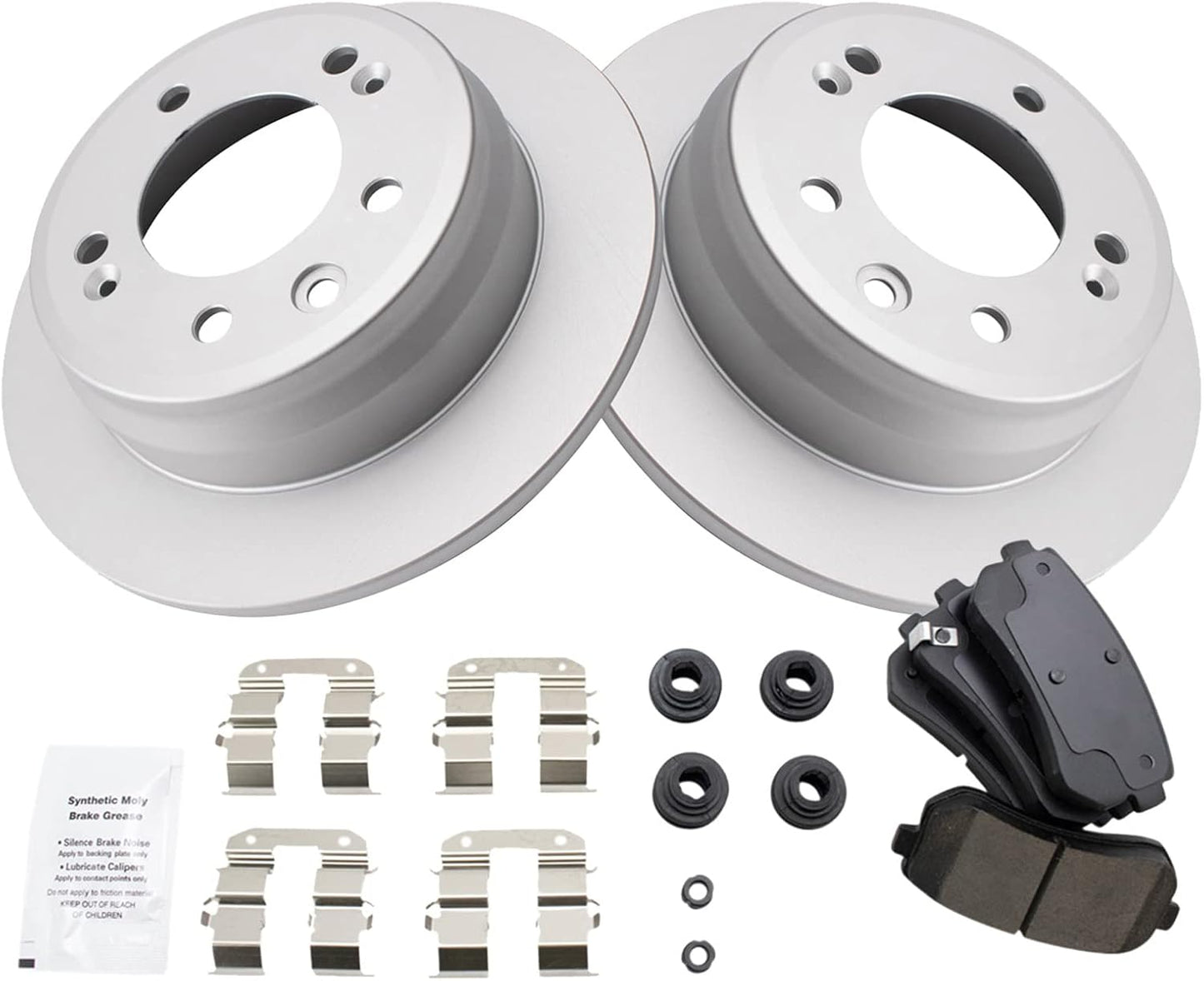 TRQ Rear Brake Pad & Rotor Kit for Hyundai Tucson & Kia Sportage