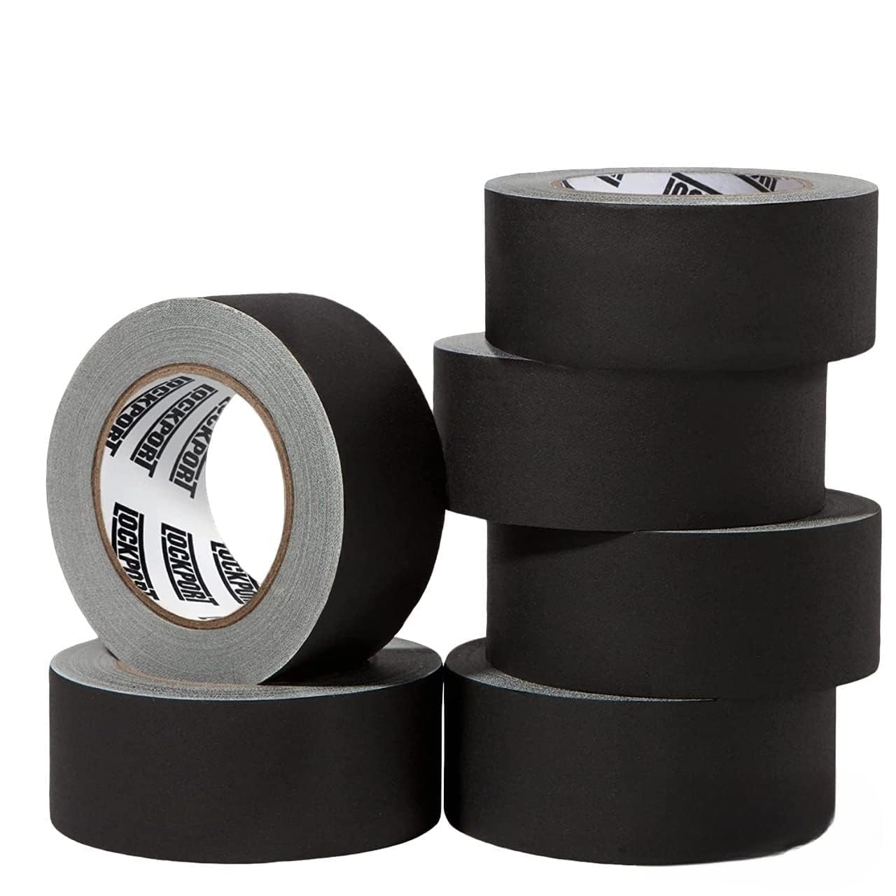 Lockport Black Gaffers Tape - 2 inch x 30 Yards - 6 Pack
