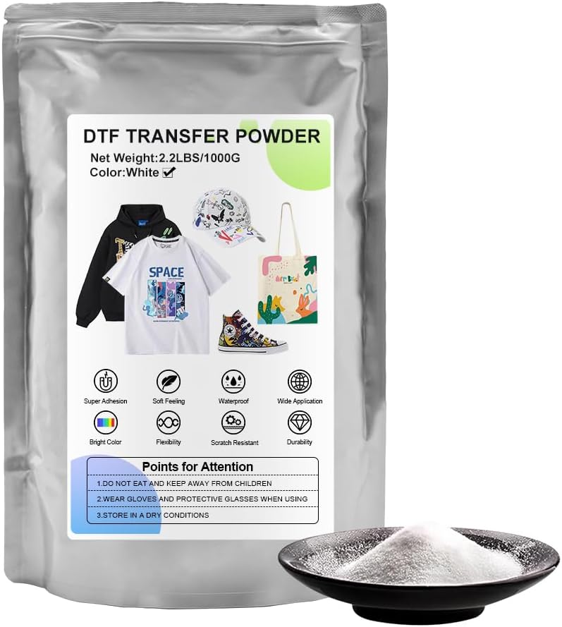 Aomya DTF Transfer Powder 1000g: Hot Melt Adhesive for Sublimation