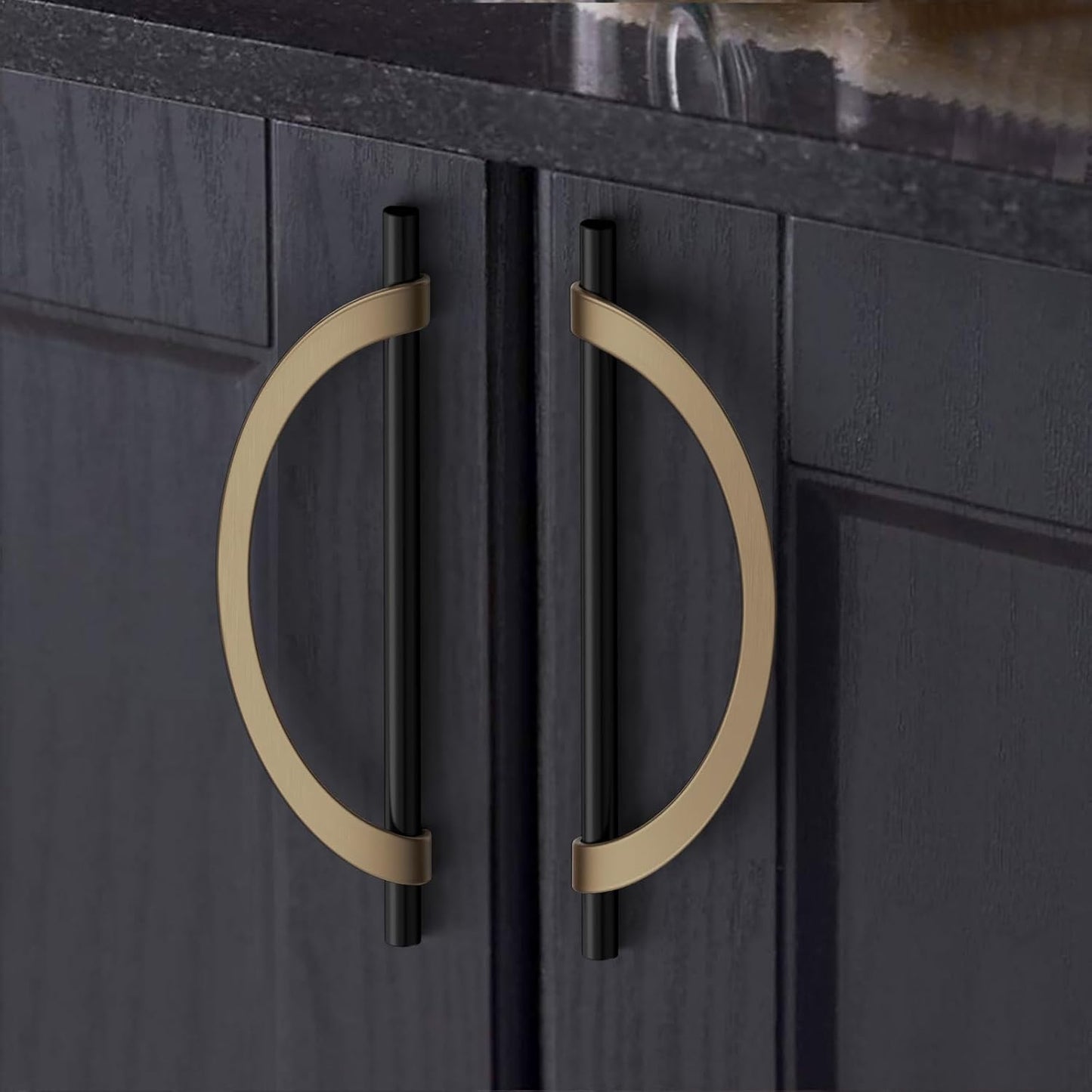 Stylish 7.6 Inch Cabinet Pulls in Champagne Bronze and Matte Black
