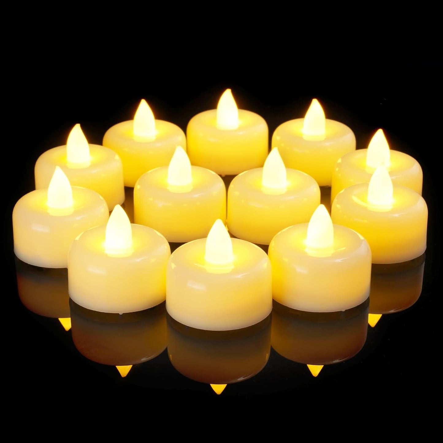 Flameless LED Tea Lights Candles for Home Decor and Events