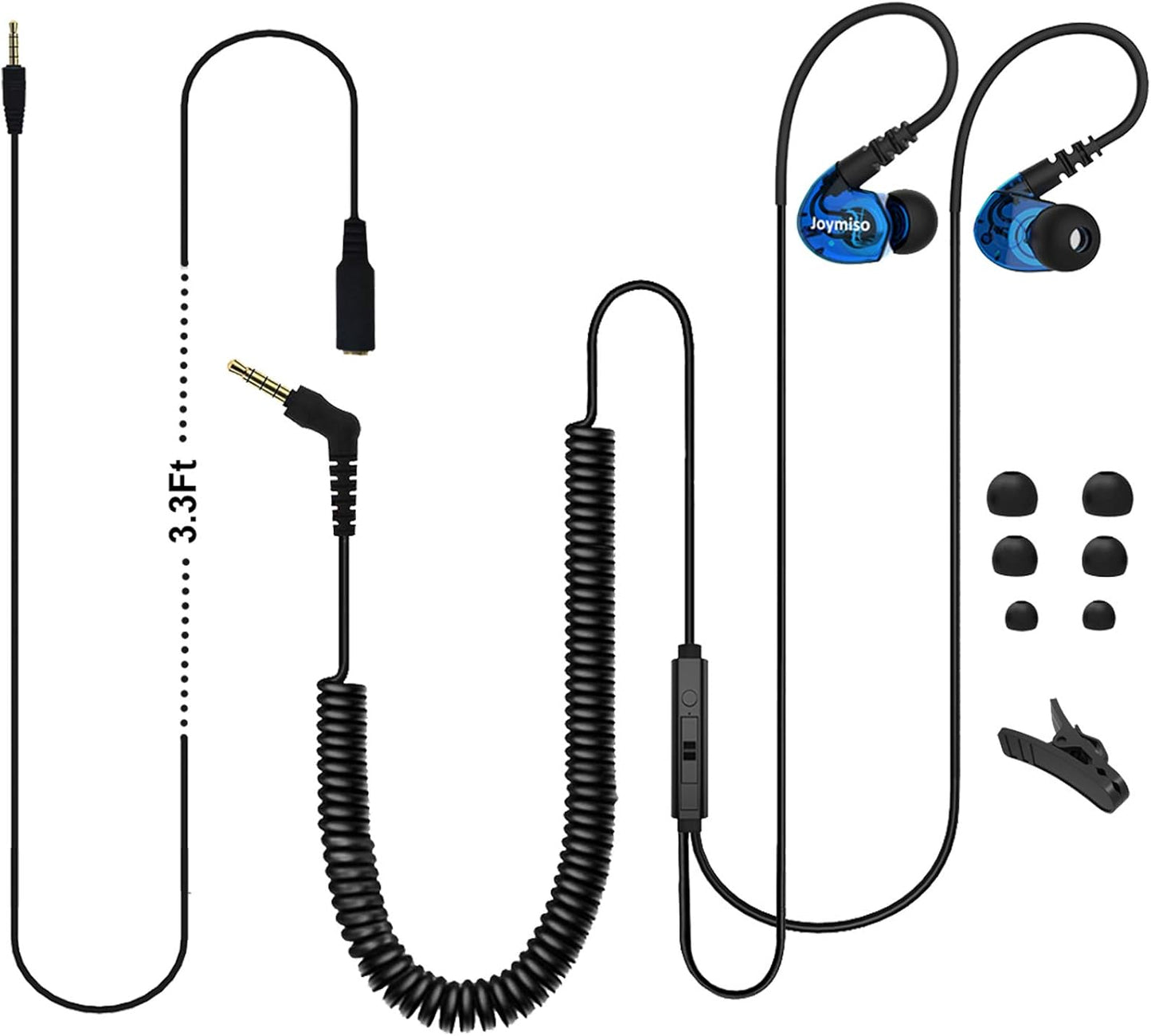 MOXKING Extra Long Cord Earbuds - Ultimate Comfort & Control!