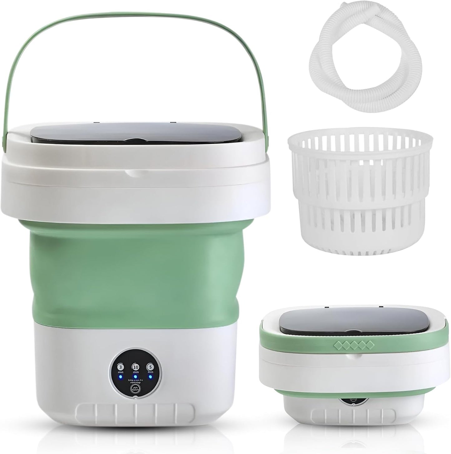 Compact Portable Washer, 12L Capacity, 3 Smart Modes, Ideal for Travel & Small Spaces - MyDyaz