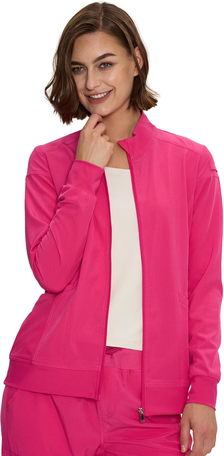 Scrub Jackets for Women - Zip Front Medical Jacket for Nurses