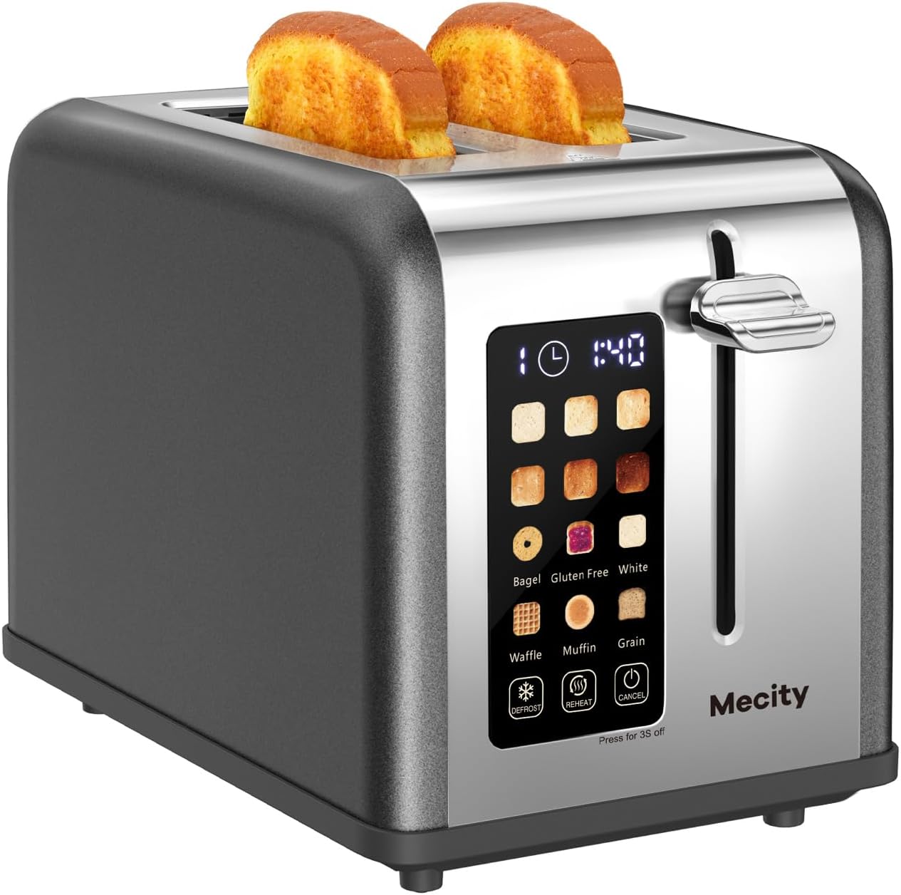 Mecity 2 Slice Touch Screen Toaster for Perfect Toasting