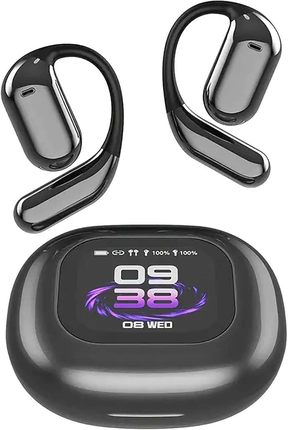 OWS Translator Earbuds: 144 Languages, LCD Touch, Bluetooth 5.4