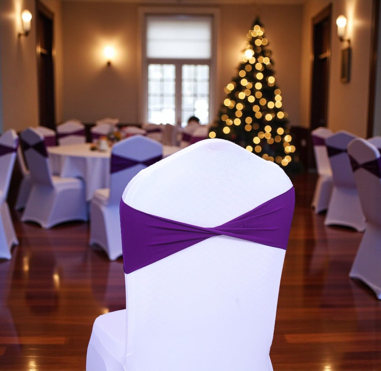 MDS 75 Pack Spandex Chair Sashes for Weddings and Parties