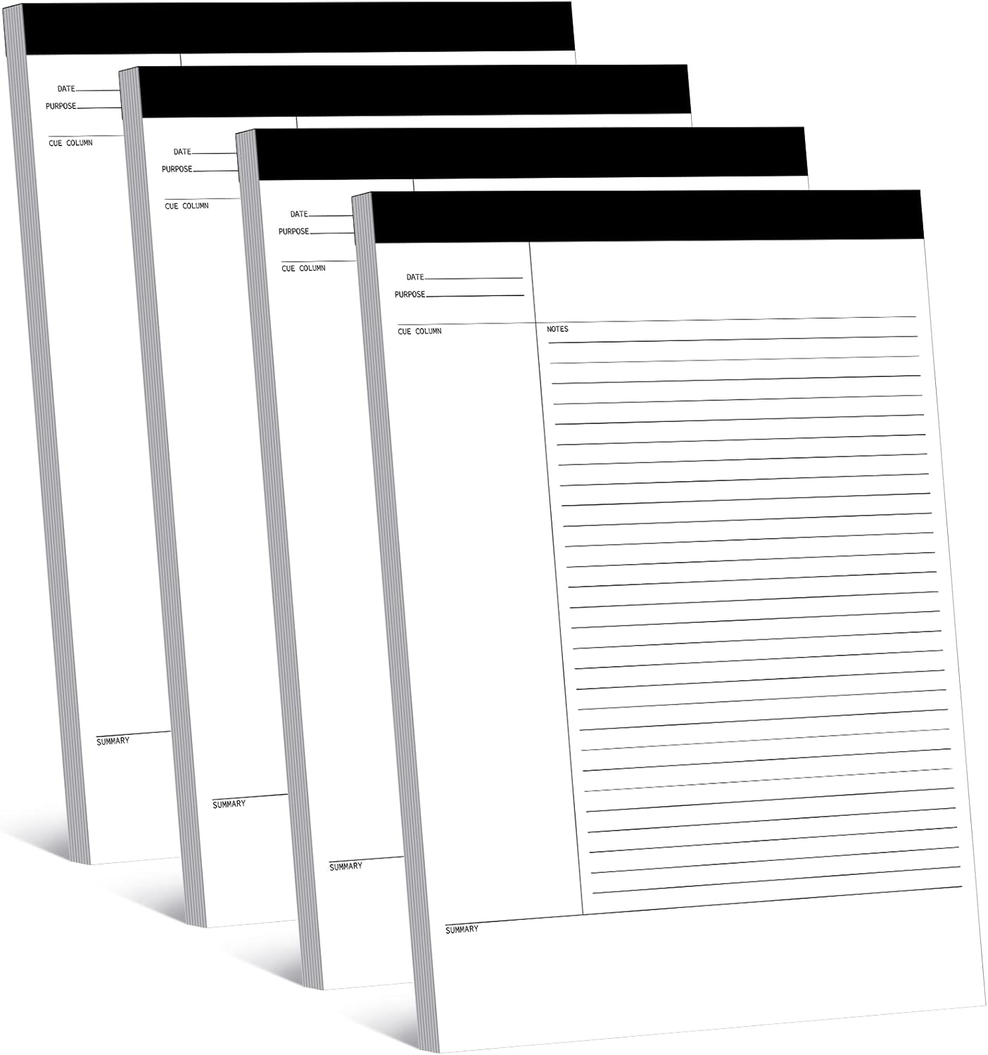 4 Pack 8.5x11.75 Legal Pads - 200 Sheets - College Ruled - White - Home, Office, School