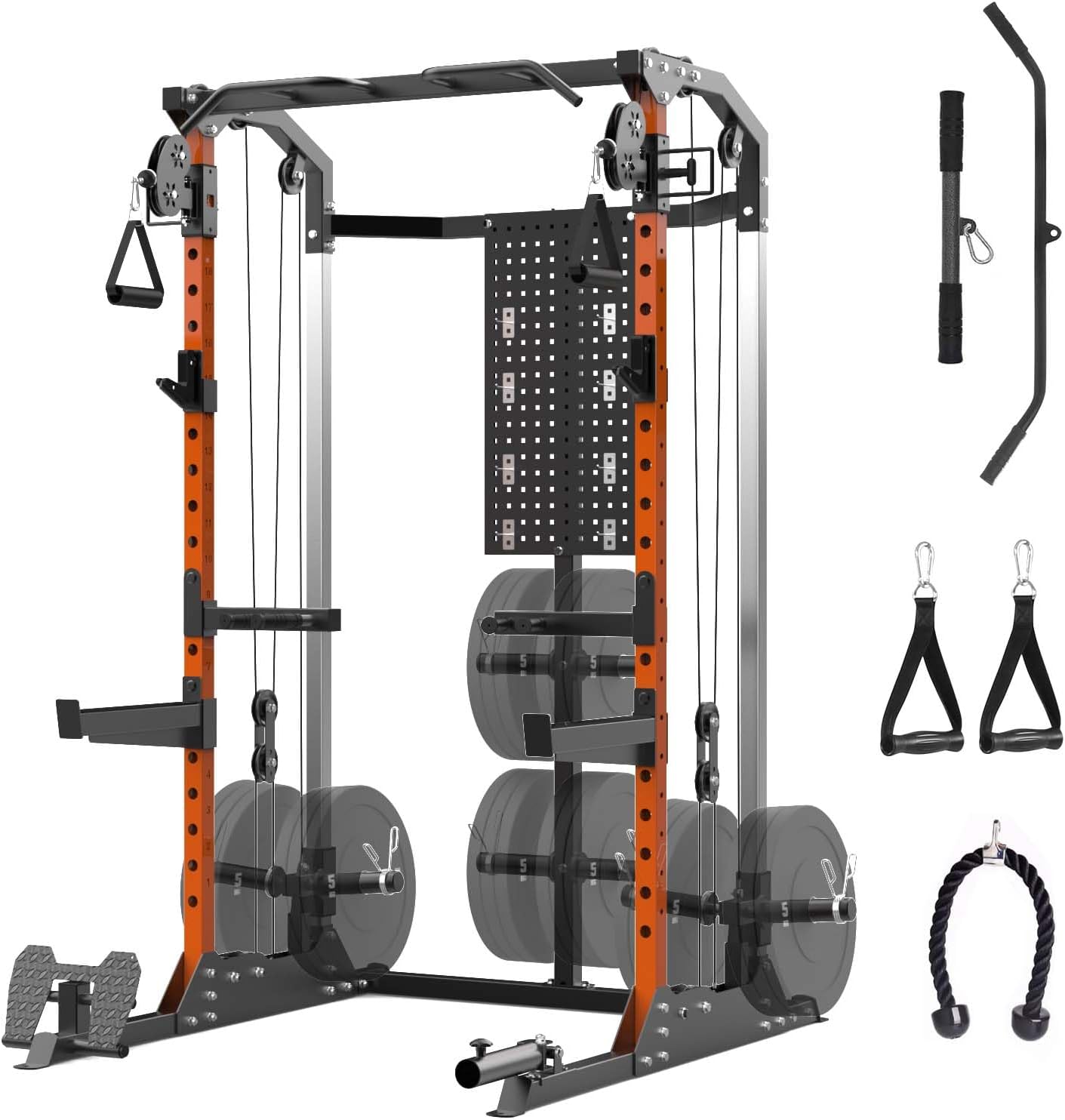GarveeLife Power Cage: Dual Pulley System, 2000LB Capacity