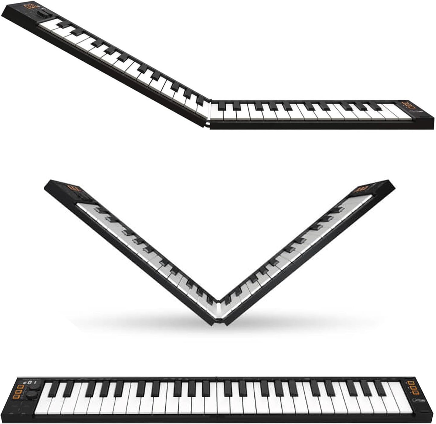 Portable 49-Key MIDI Controller - Bluetooth & USB - Built-In Battery
