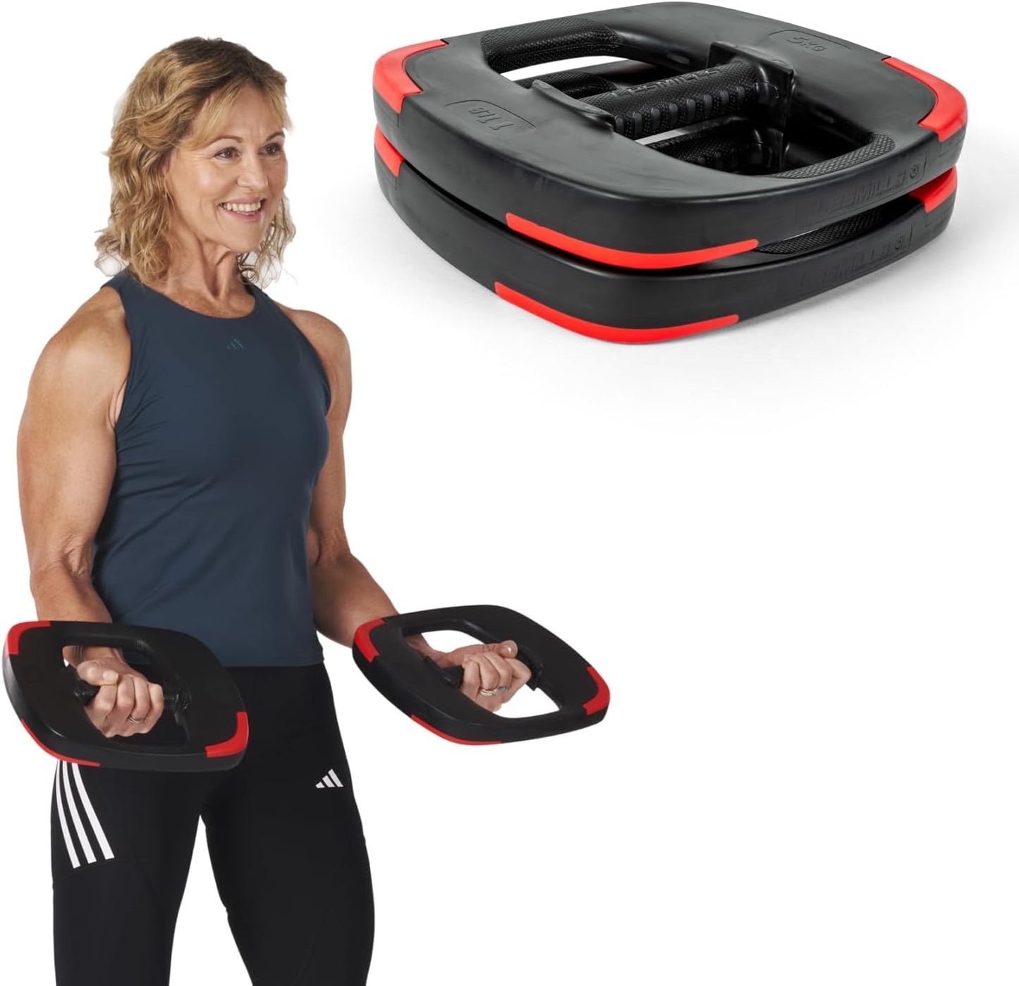 Les Mills Dual Purpose Ergonomic Exercise Weight Plates for Workouts