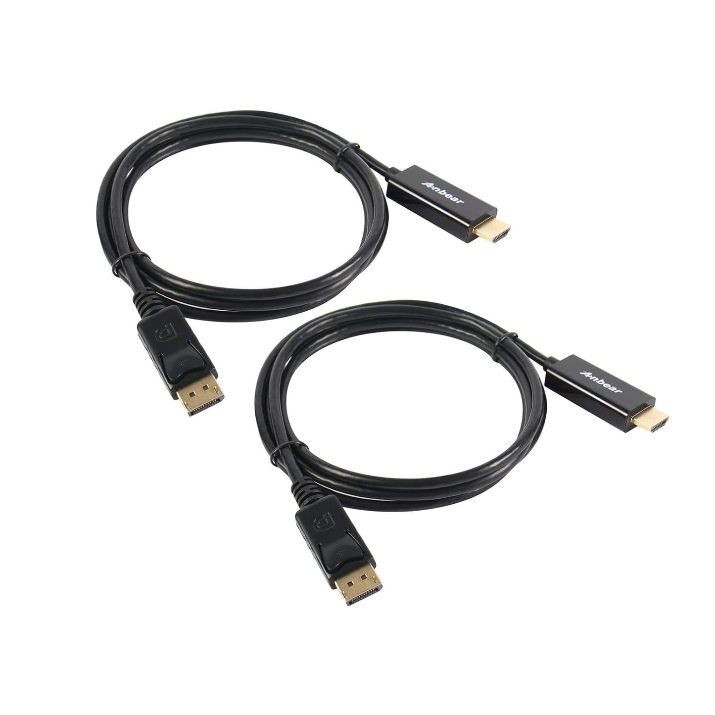 Crystal Clear Connectivity: Anbear DisplayPort to HDMI Cable 2-Pack