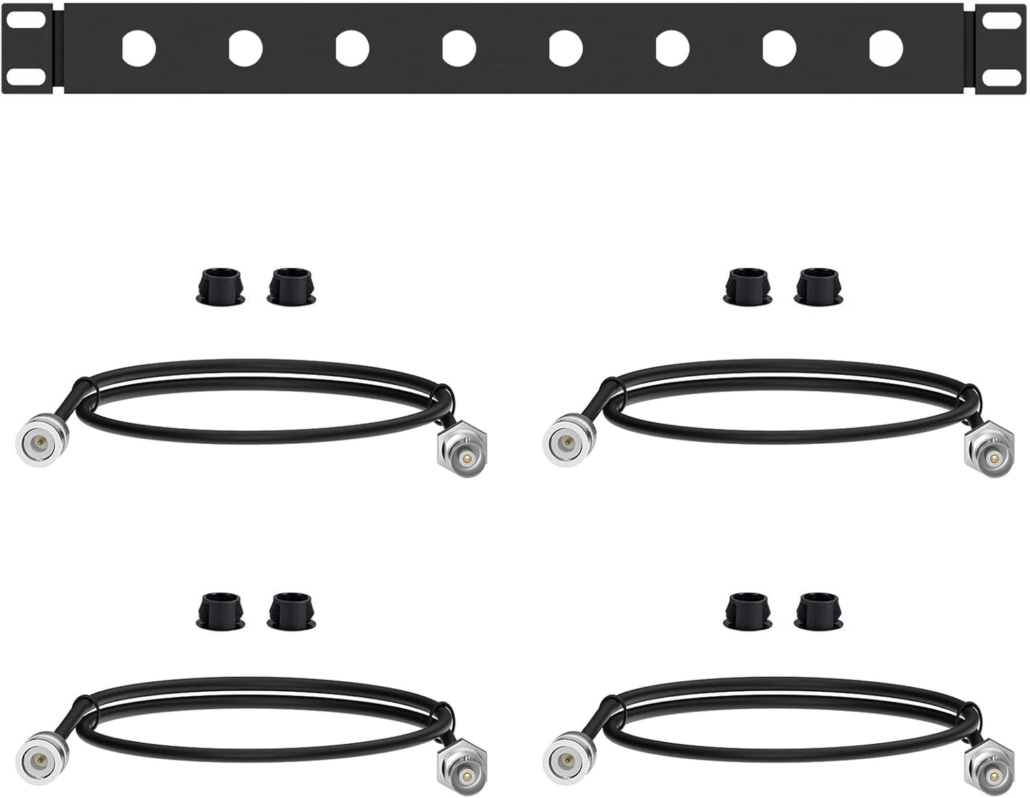 BNC Antenna Kit for 19in Rack Mount with Four 2FT Cables