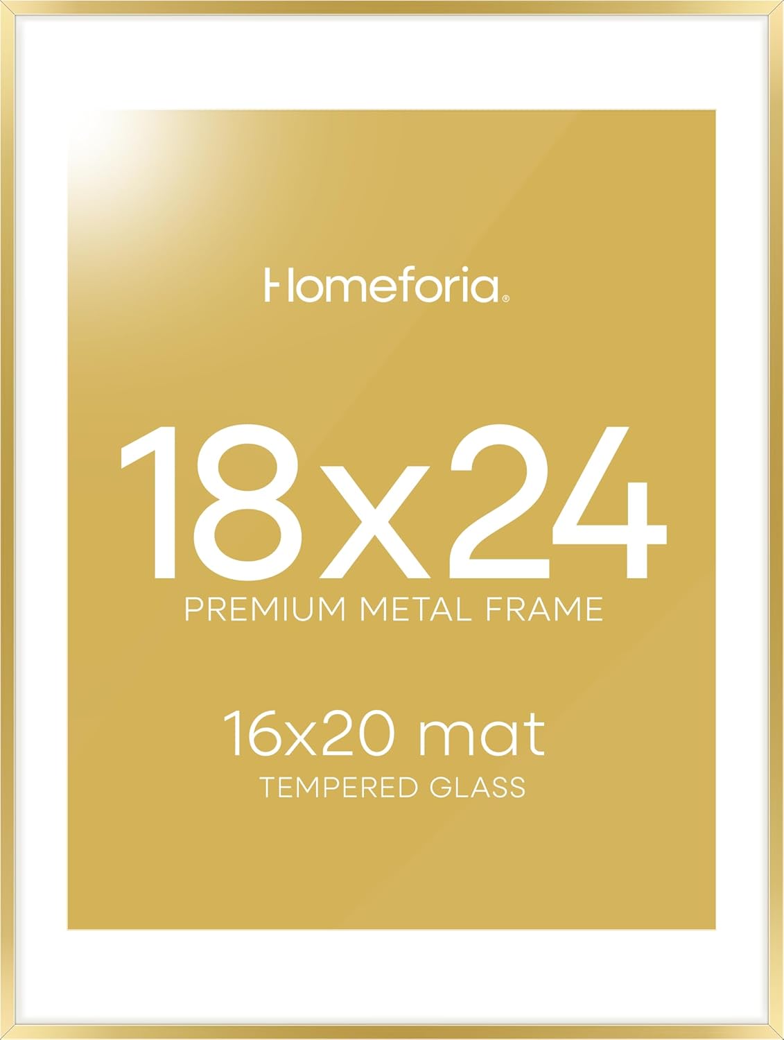 Elegant 18x24 Gold Poster Frame with Mat for Stunning Displays