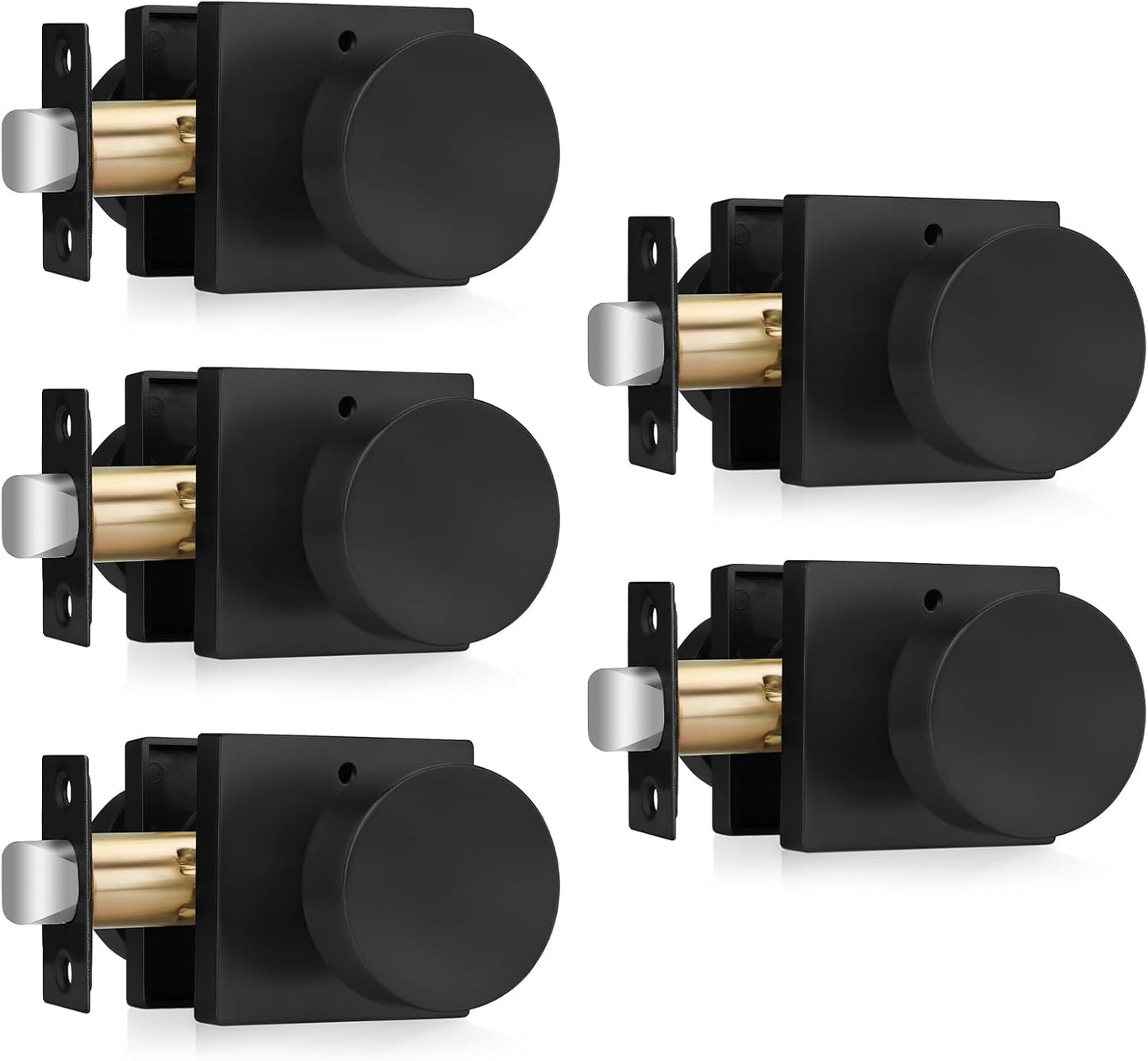 Haidms Matte Black Door Knobs for Interior Privacy and Style