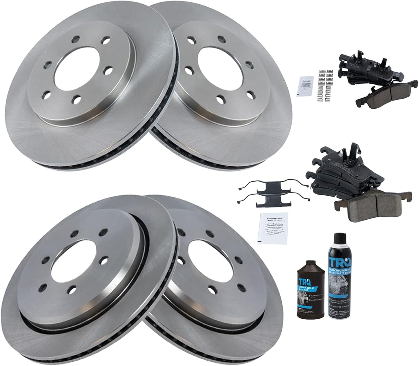 TRQ Brake Pad & Rotor Kit for 2003-2006 Ford Expedition