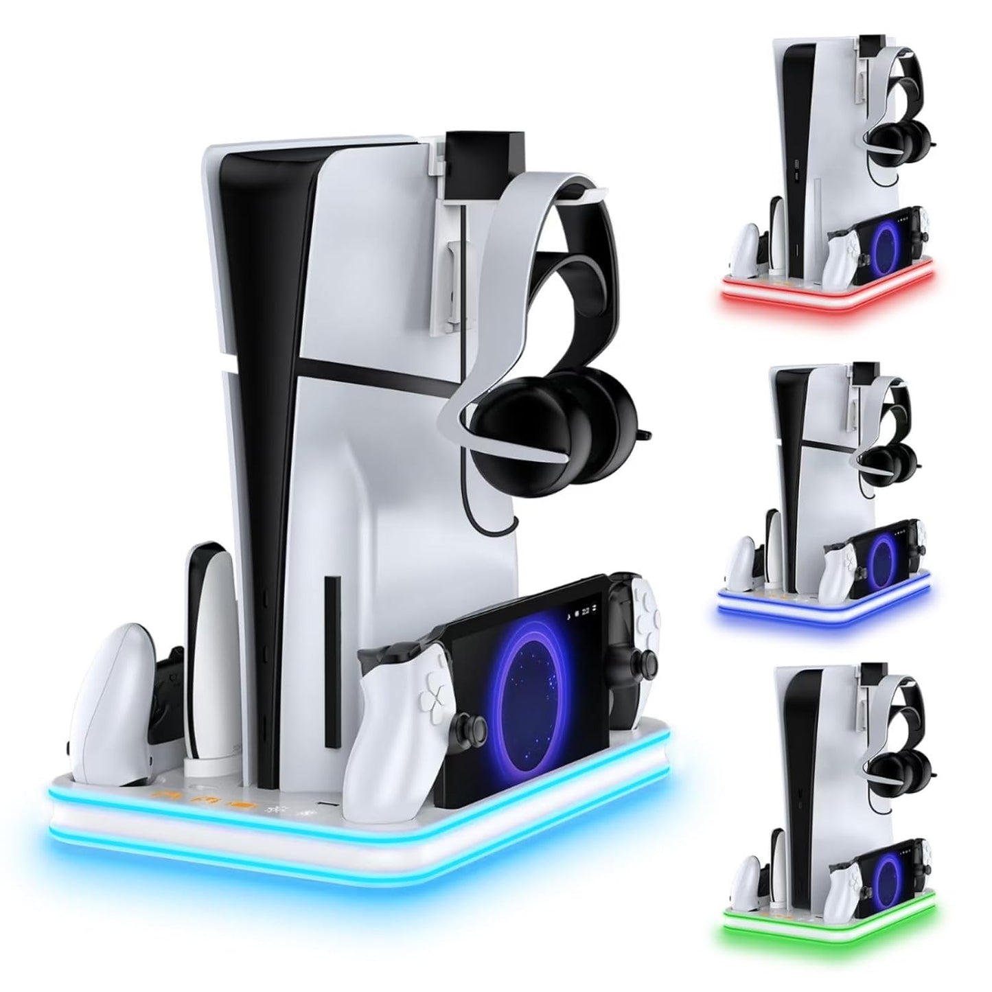 PS5 Cooling Station with RGB Charger Dock for DualSense & More