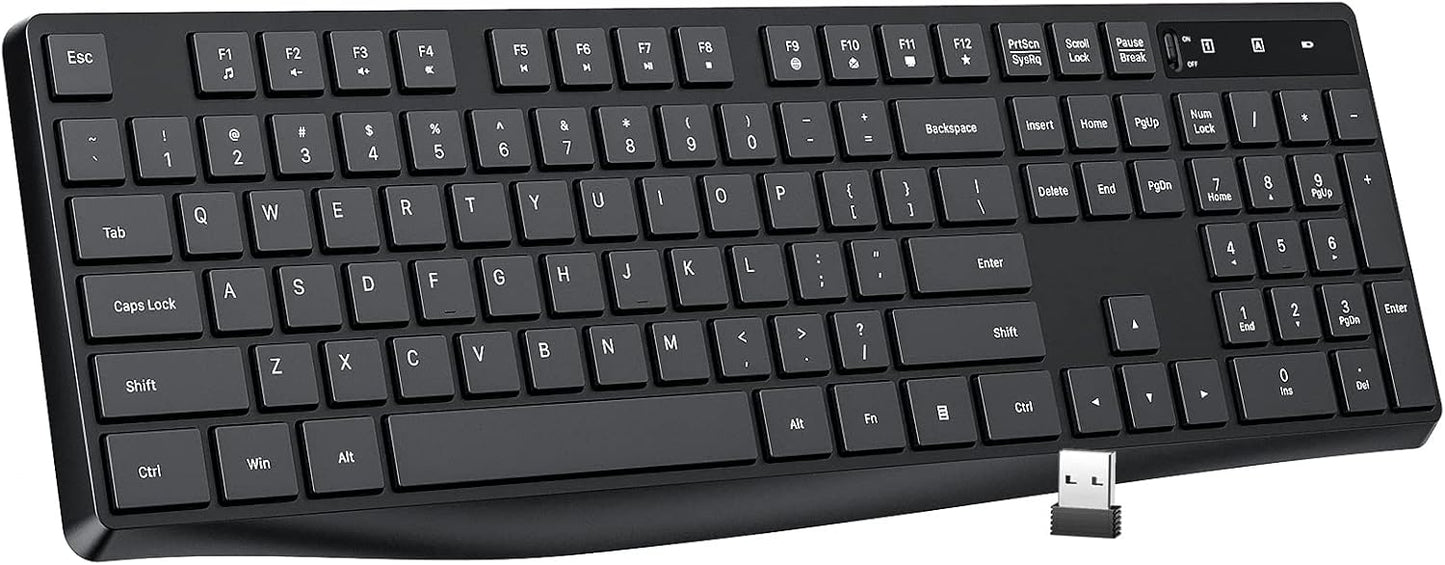 Lovaky MK98 Wireless Keyboard - Ergonomic PC Keypad