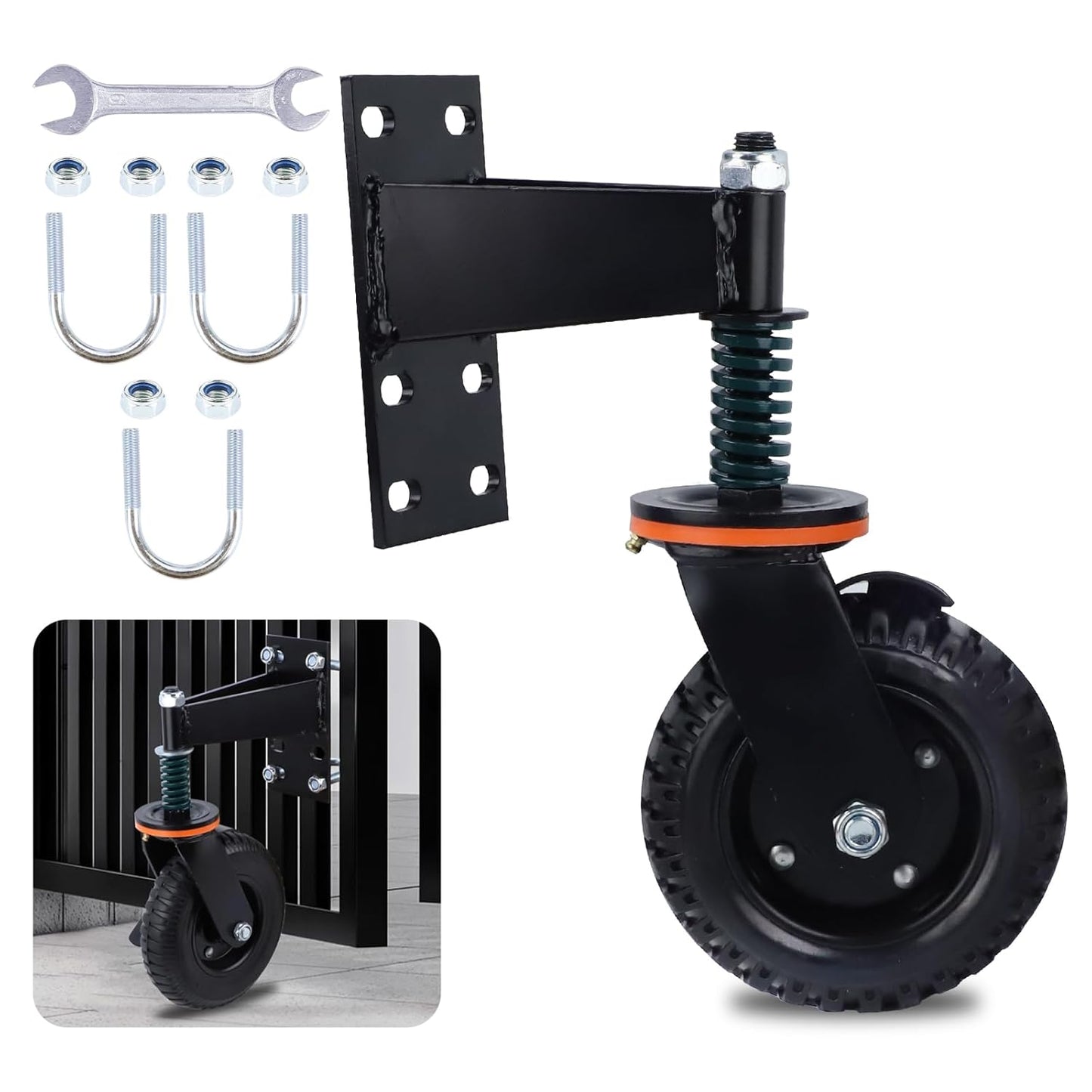 Eazy2hD 6 Inch Heavy Duty Gate Wheel with Brake for Gates