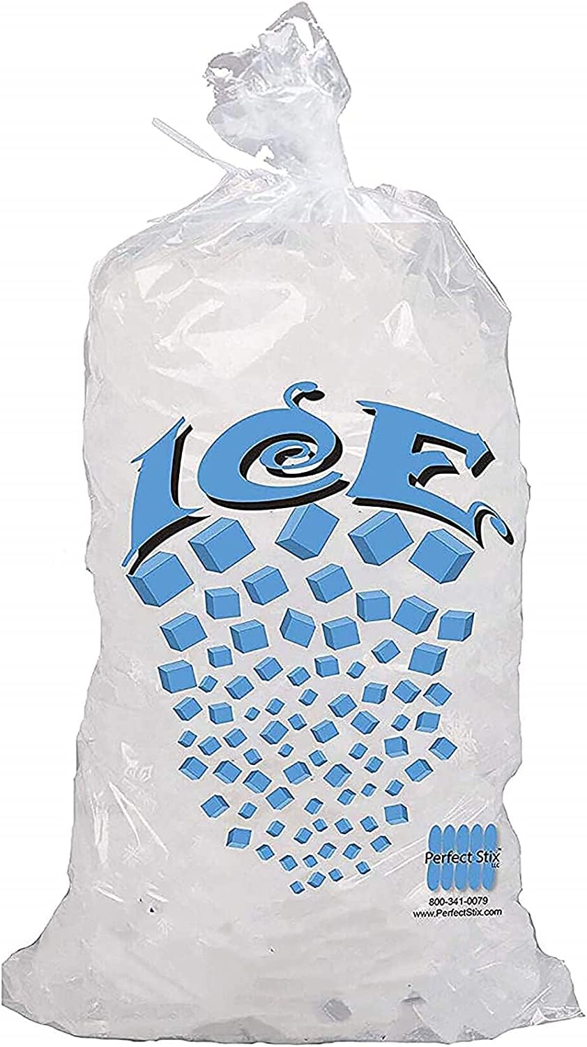 Ice Bag with Twist Tie Enclosure, 10 lbs - Perfect for Grocery Stores