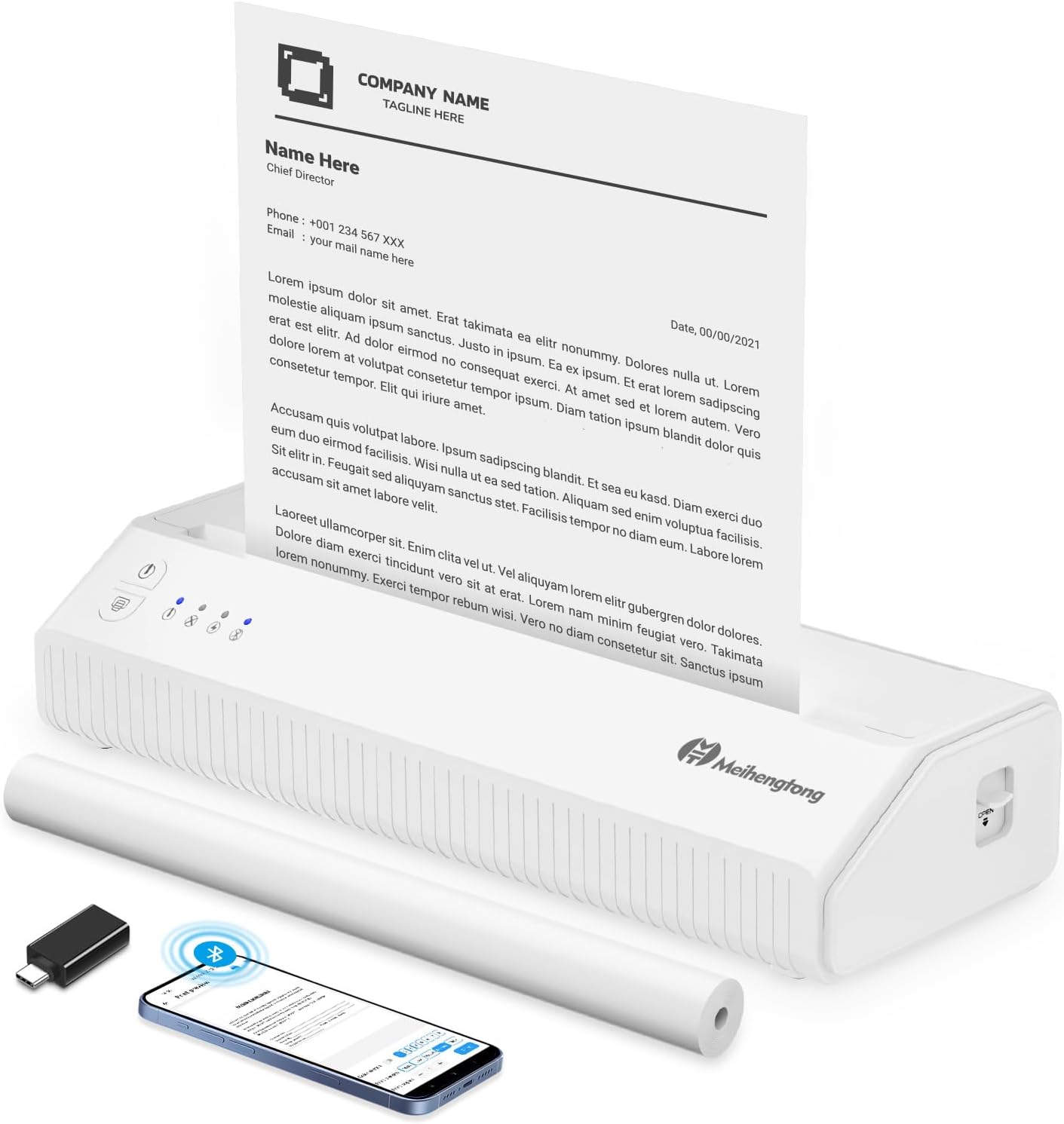 Meihengtong Portable Bluetooth Printer - Print Anywhere!