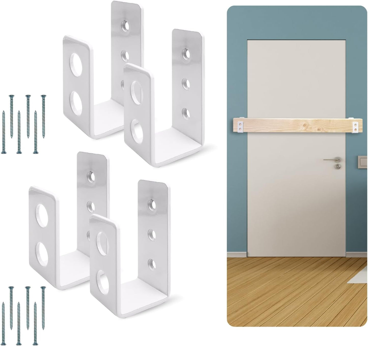 Heavy Duty 2x4 Door Barricade Brackets for Ultimate Security