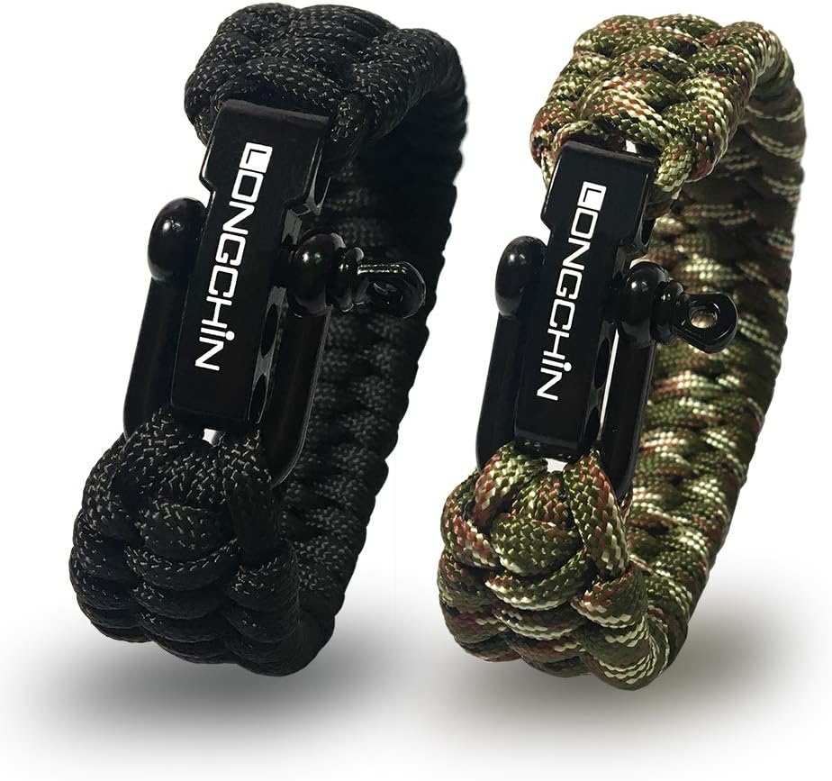 Adjustable Paracord Bracelet 2-Pack - Ultimate Survival Gear