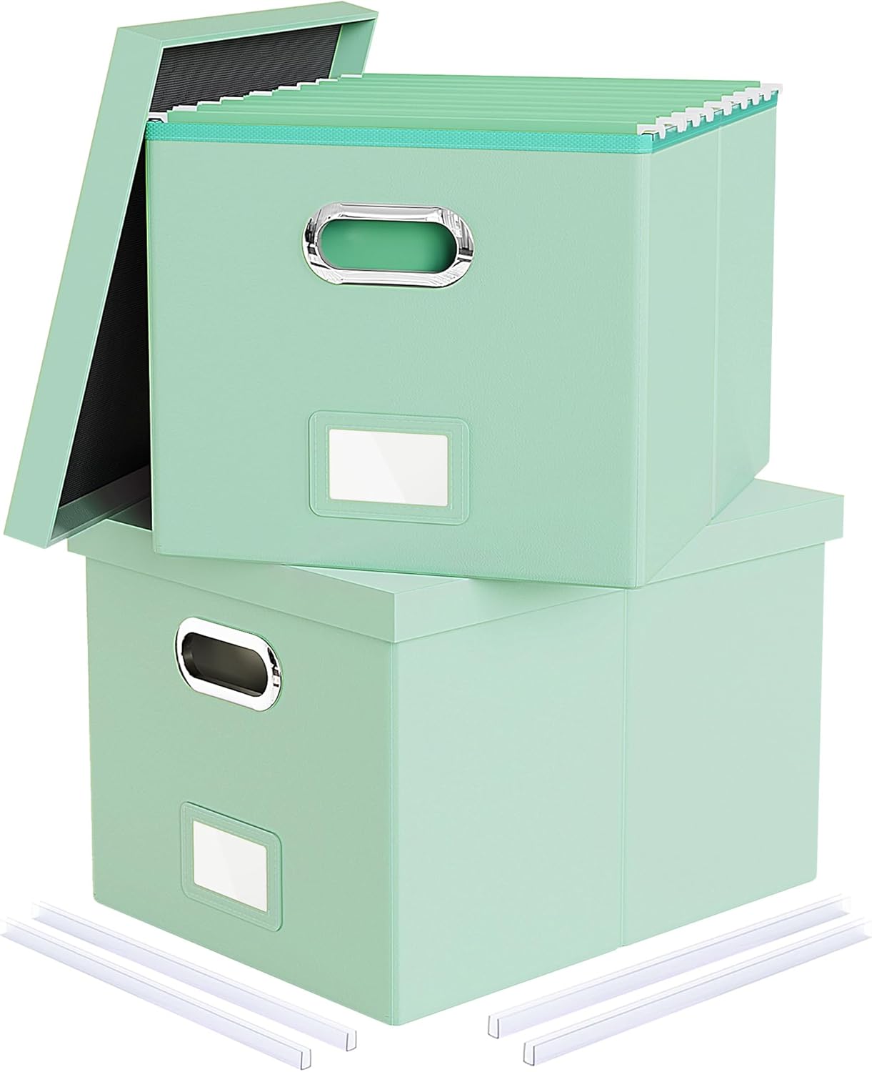 Portable File Storage Organizer Box for Letter and Legal Files