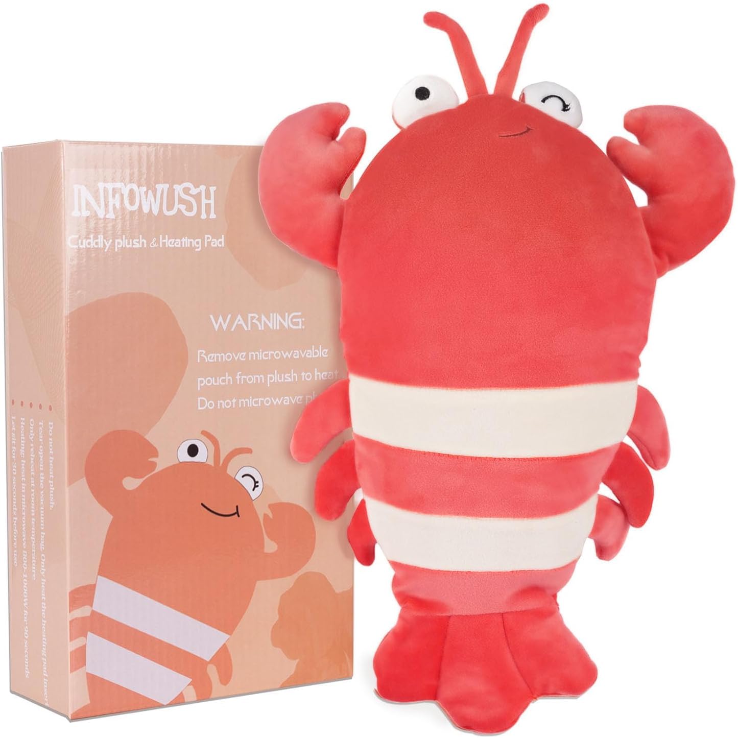 Lobster Plush Heating Pad - Pain Relief & Lavender Scented