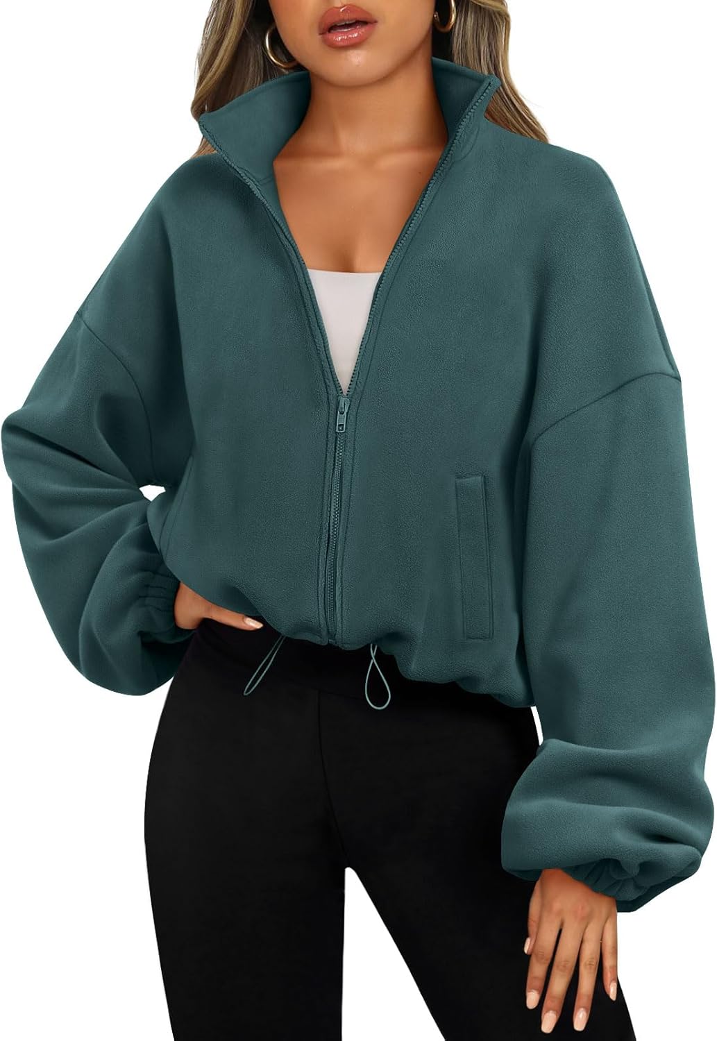 AUTOMET Womens Fleece Jackets Zip Up for Cozy Winter Style