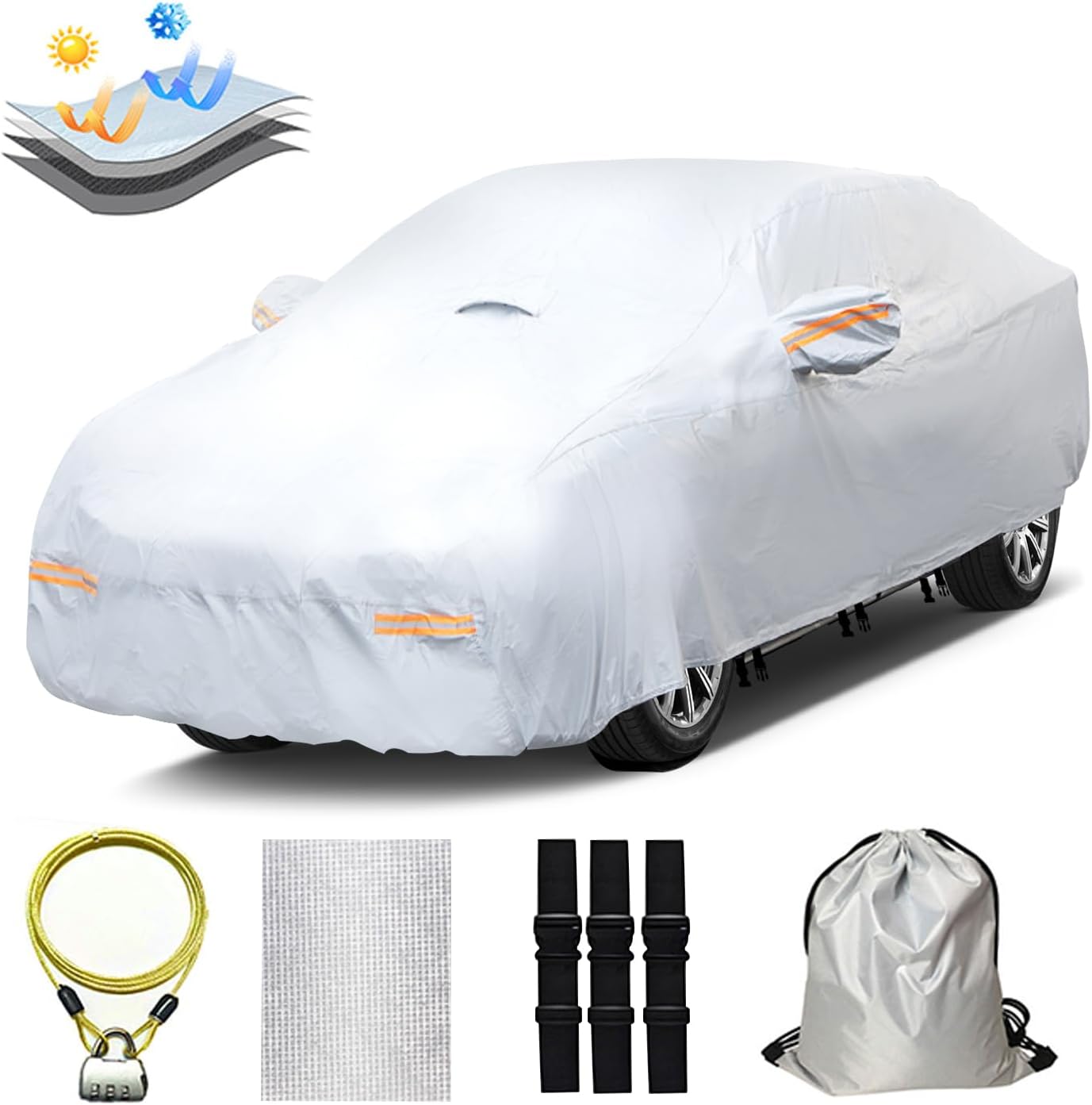 30 Layers Heavy Duty SUV Car Cover for All Weather Protection