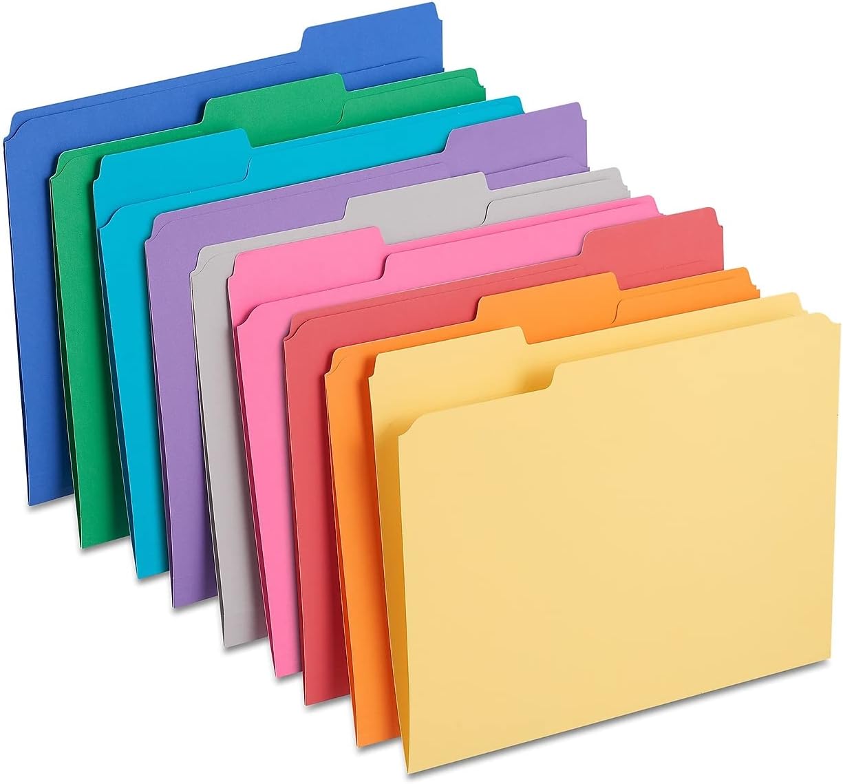 Staples Colored File Folders with Reinforced Tabs for Organization