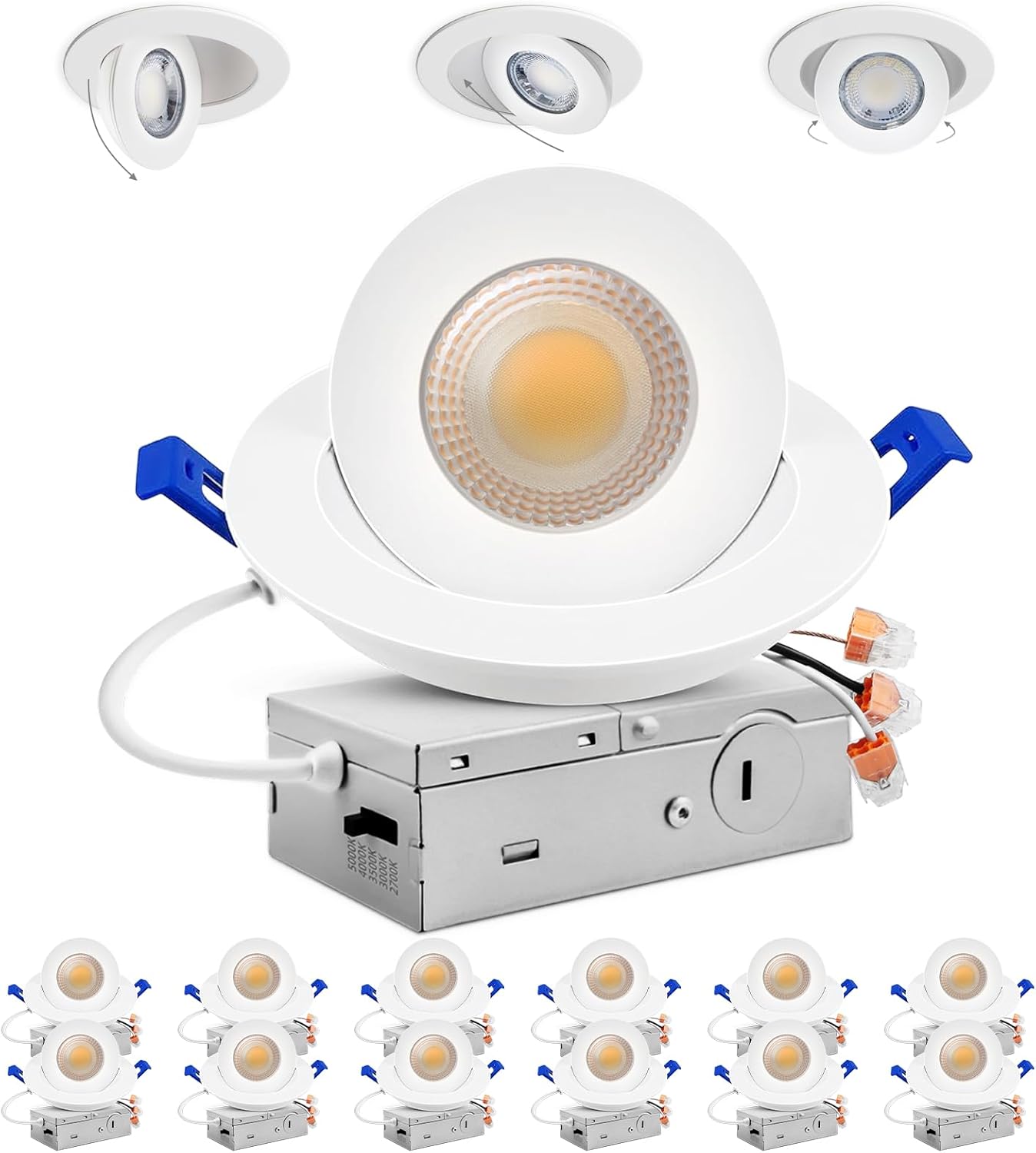 Adetu 4 Inch Gimbal LED Recessed Lights for Versatile Lighting