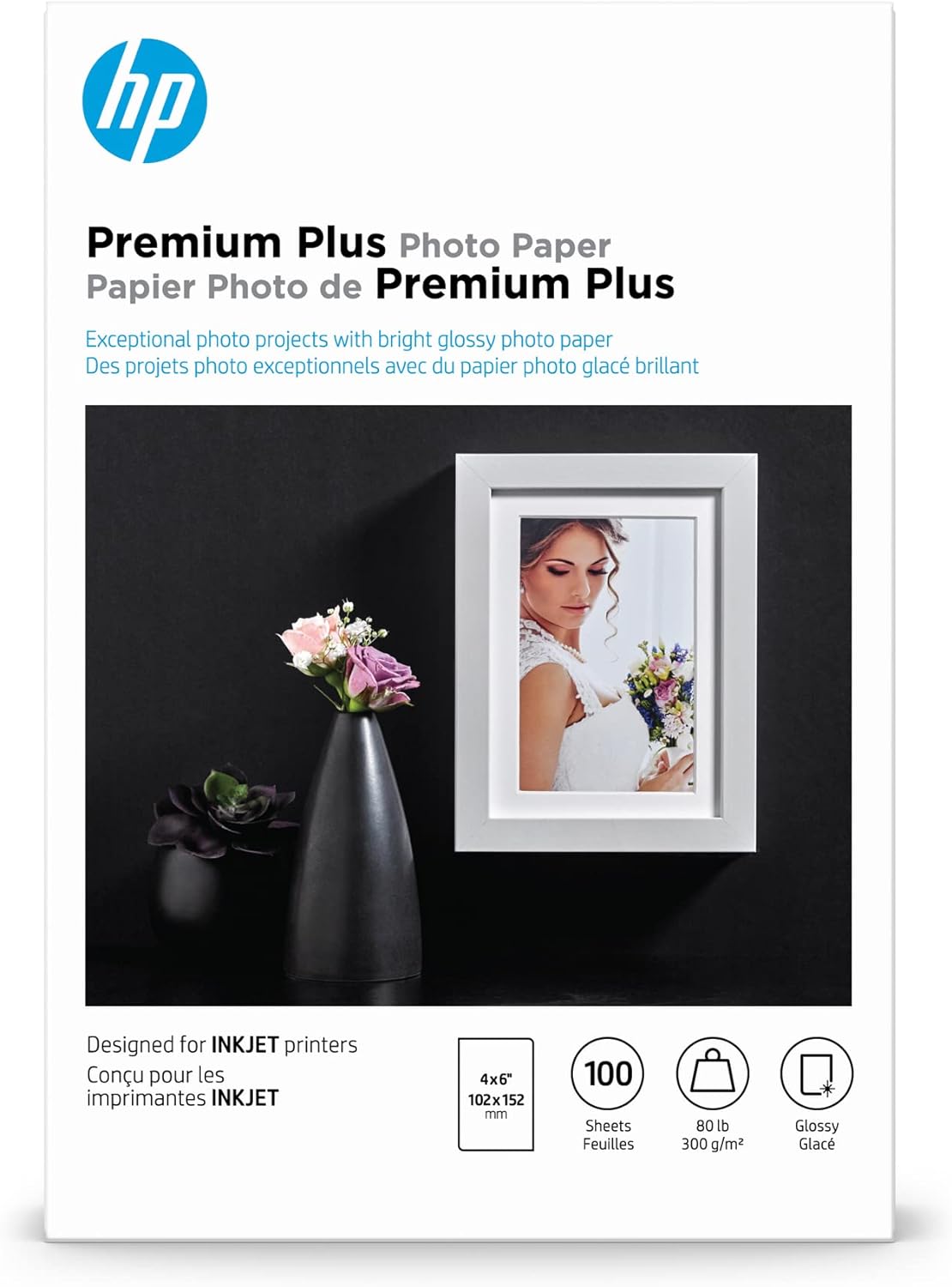 HP Premium Plus Glossy Photo Paper - 100 sheets