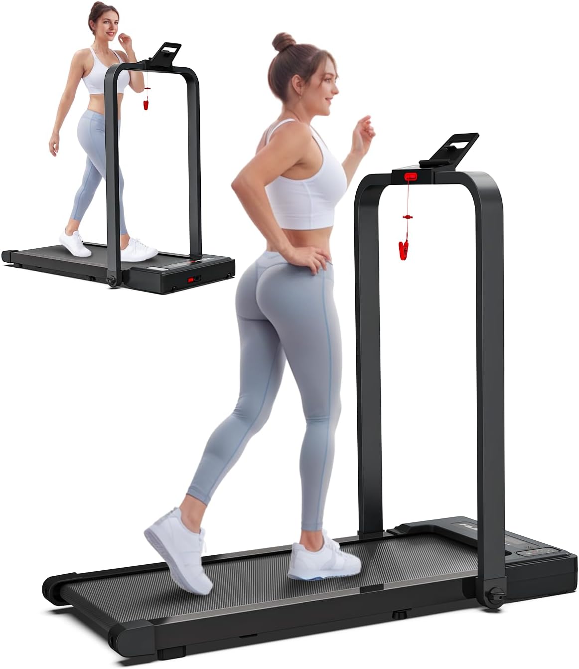 Compact Under-Desk Walking Treadmill | 2.5HP Incline | Remote Control