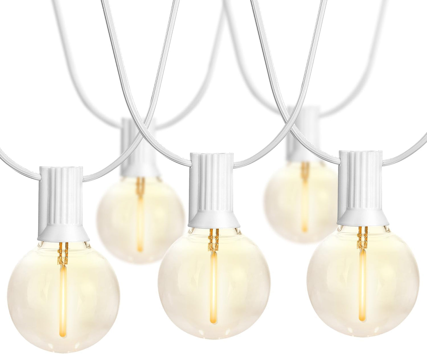 SUNTHIN White String Lights 97FT G40 LED Bulbs for Outdoor Use