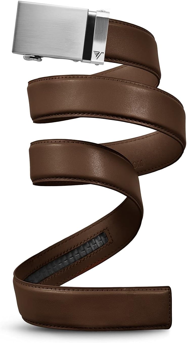 Mission Belt Men's Leather Ratchet Belt for Perfect Fit Every Time