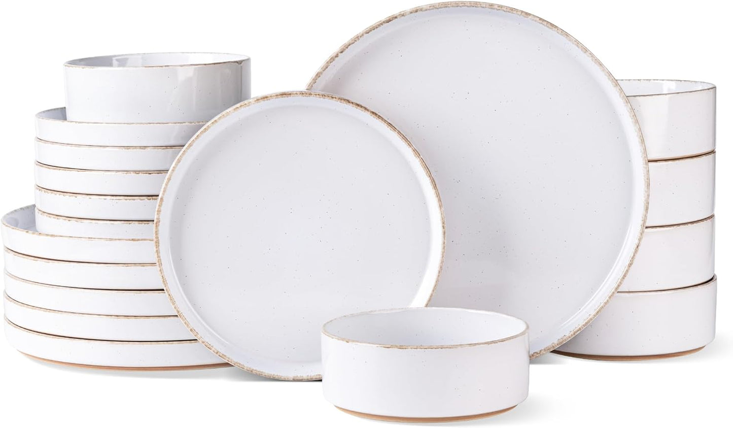 AmorArc Ceramic Dinnerware Set for 8 - 24 Pieces Handpainted