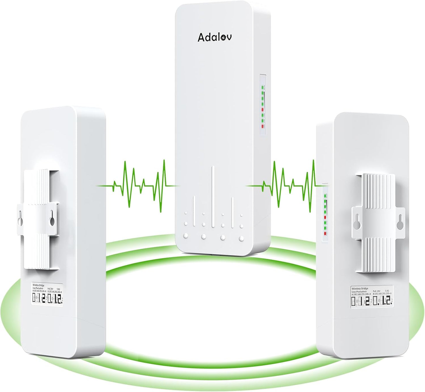 3PCS Gigabit Wireless Bridge Kit for Long Range WiFi Solutions
